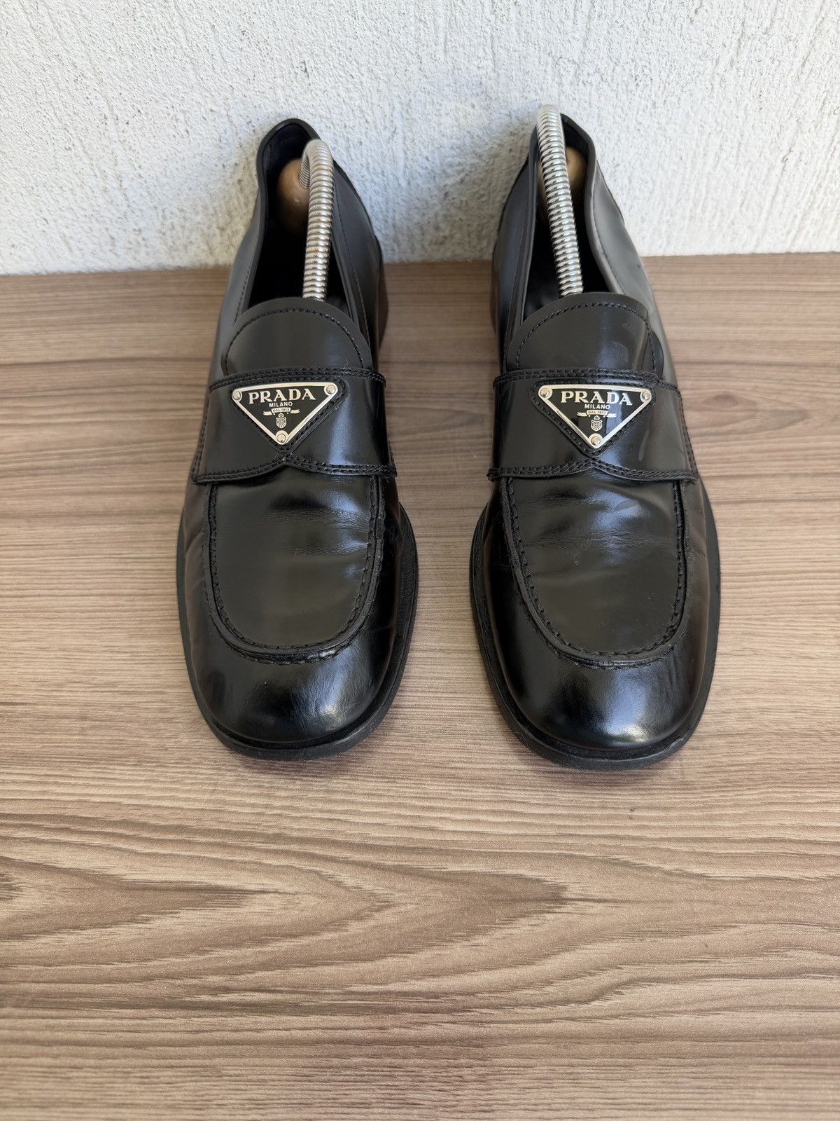 Prada ❤️🔥 brushed leather loafers Size US 9 / IT 39 - 3 Thumbnail