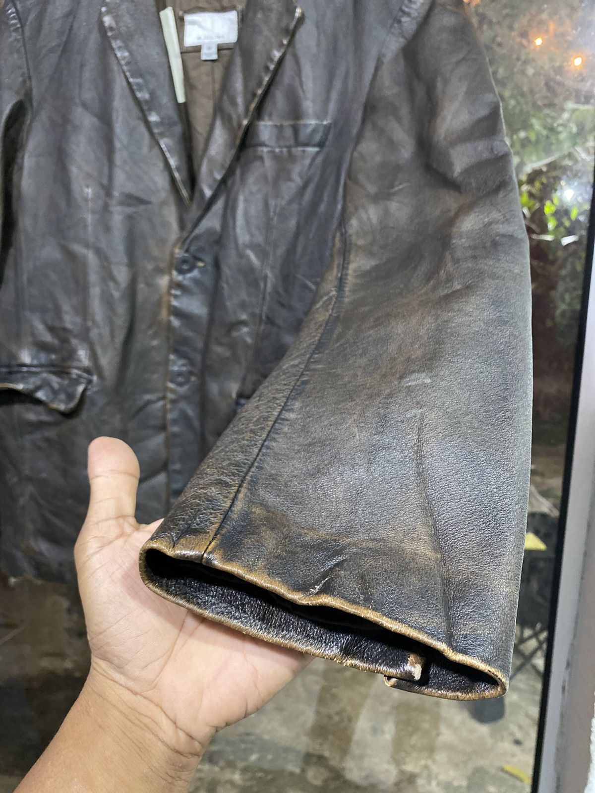 Japanese Brand Vintage Leather Jacket Men Blazer Collared Work Wilsons Size US M / EU 48-50 / 2 - 10 Thumbnail