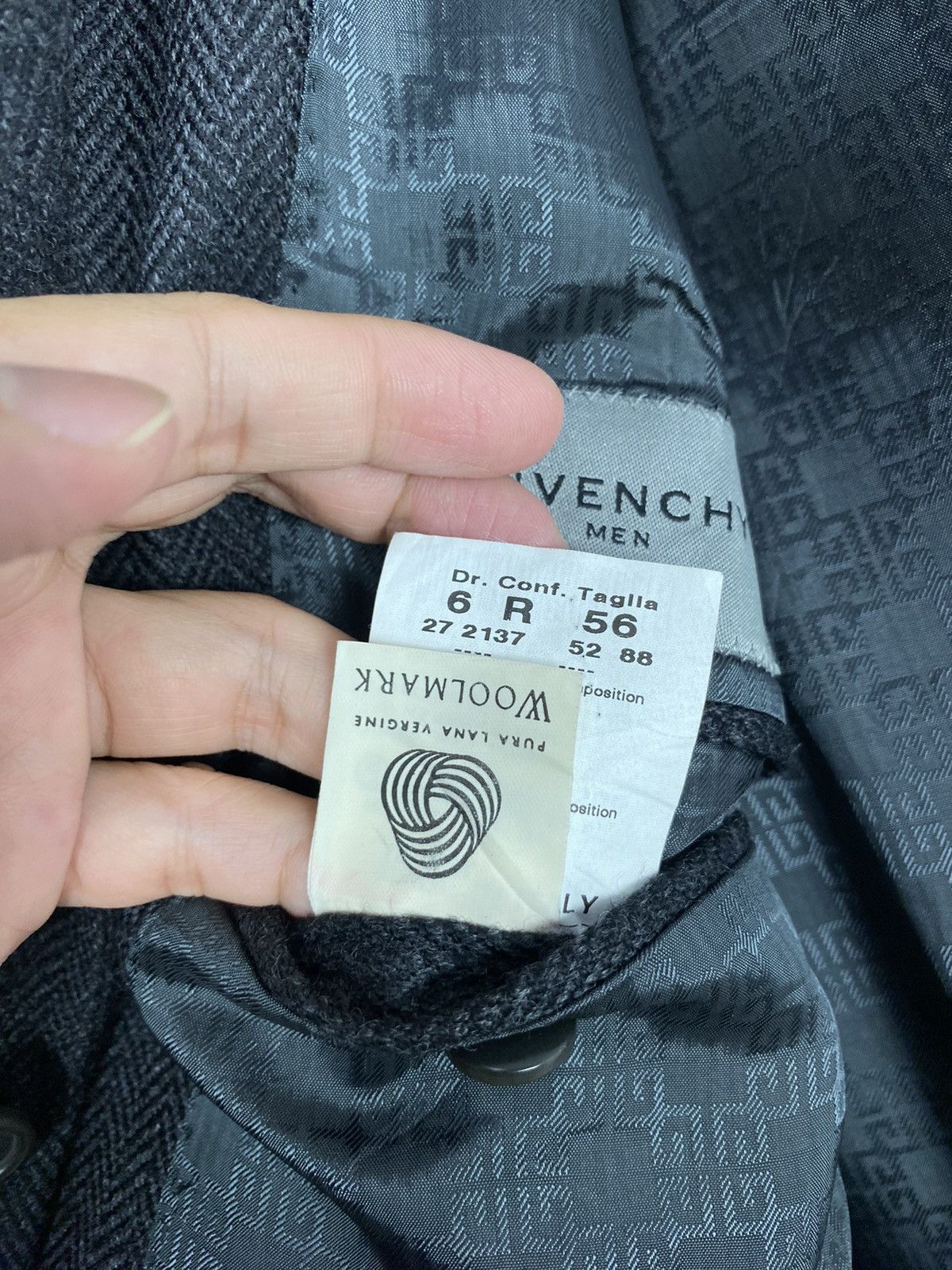 Givenchy Rare‼️ Givenchy Herringbone Wool Coat Blazer Made in Italy Size US M / EU 48-50 / 2 - 8 Thumbnail
