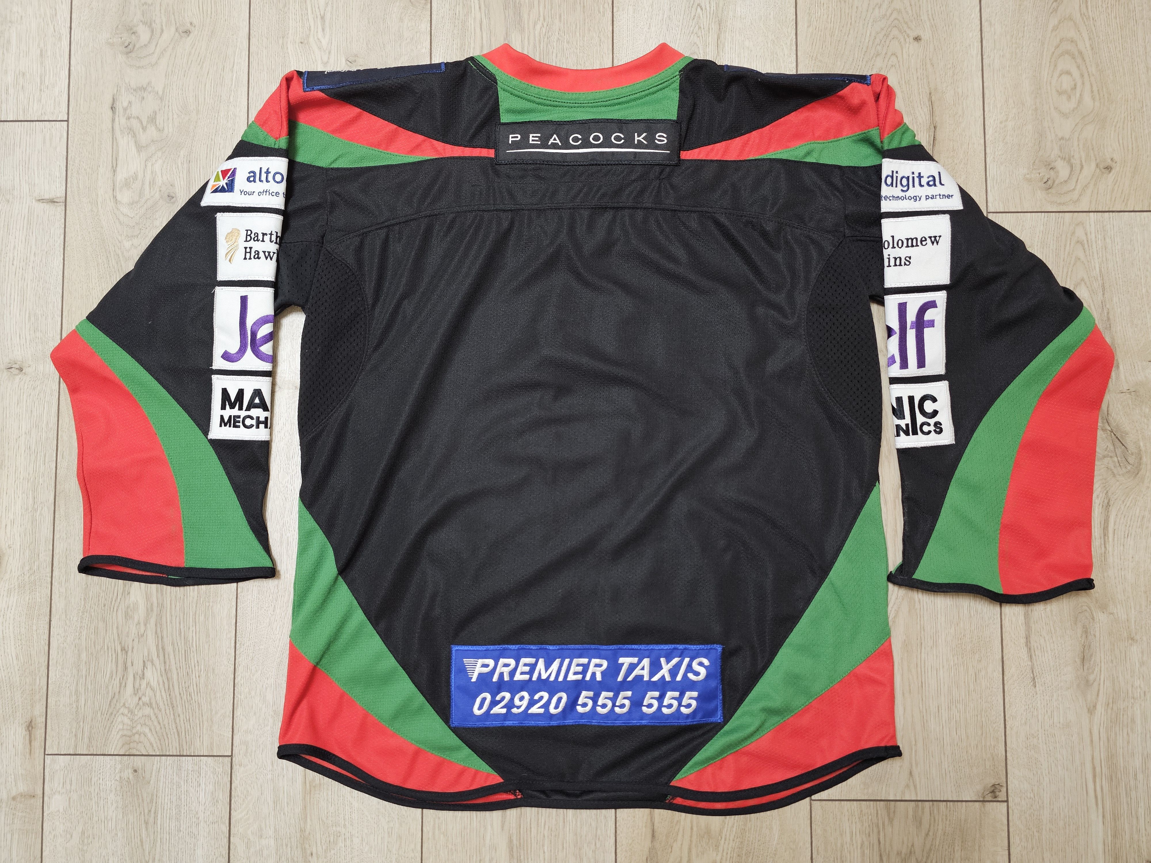 NHL × Vintage CARDIFF DEVILS HOCKEY JERSEY BLACK ICE HOCKEY SHIRT ENGLAND Size US S / EU 44-46 / 1 - 2 Thumbnail