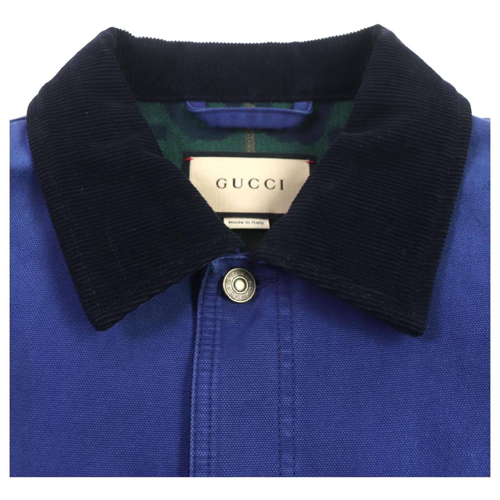 Gucci o1s1wg110125 Jacket Wash Dyed Cotton Galaxy in Blue Size US XL / EU 56 / 4 - 2 Thumbnail
