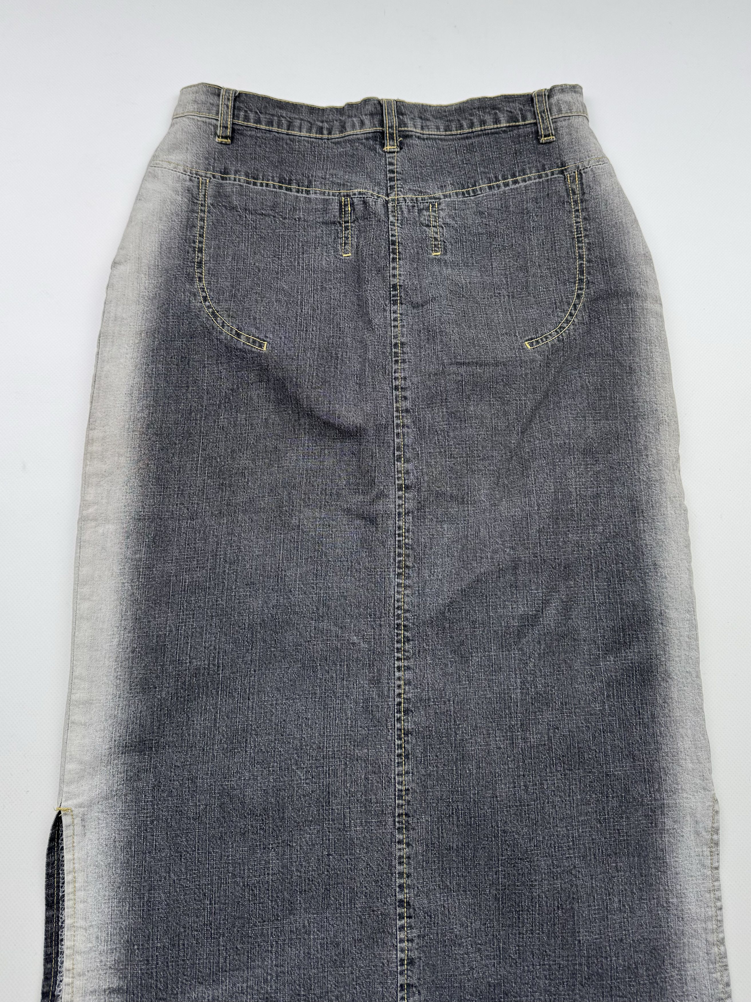 Vintage 90's Pencil Skirt With Faded Edges B96(V308)E2 Size 27" / US 4 / IT 40 - 6 Thumbnail