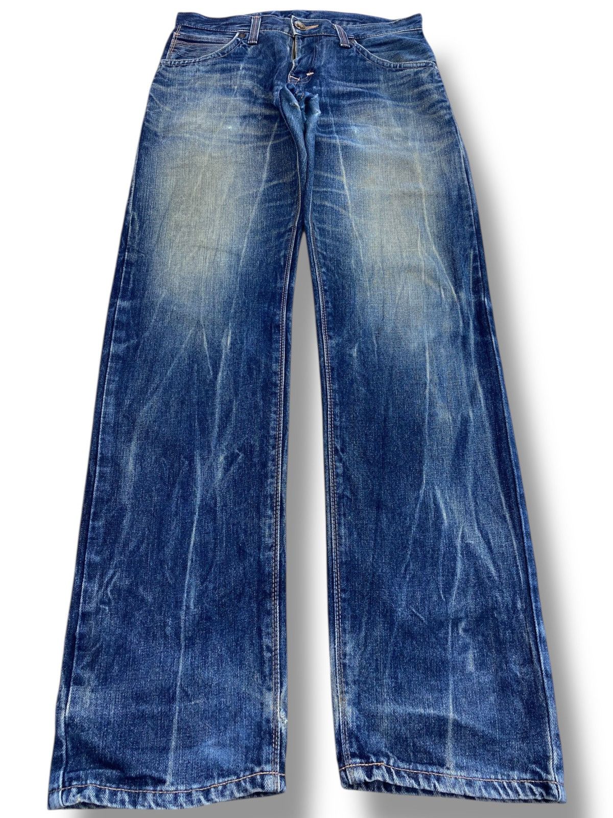 Edwin Edwin Vintage Mud Wash Whiskered Straight Leg Style Size US 33 - 1 Thumbnail