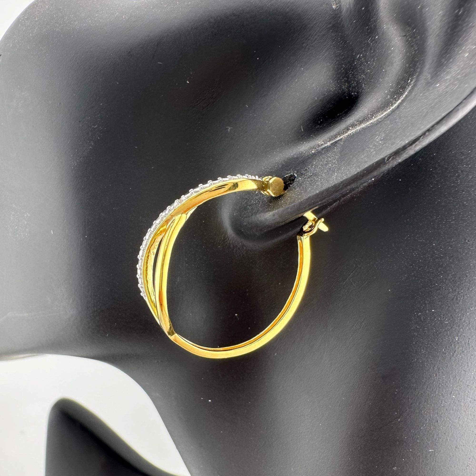 Other Beautiful Infinity Hoop Earrings Sterling 14kt Gold Overlay Size ONE SIZE - 3 Thumbnail