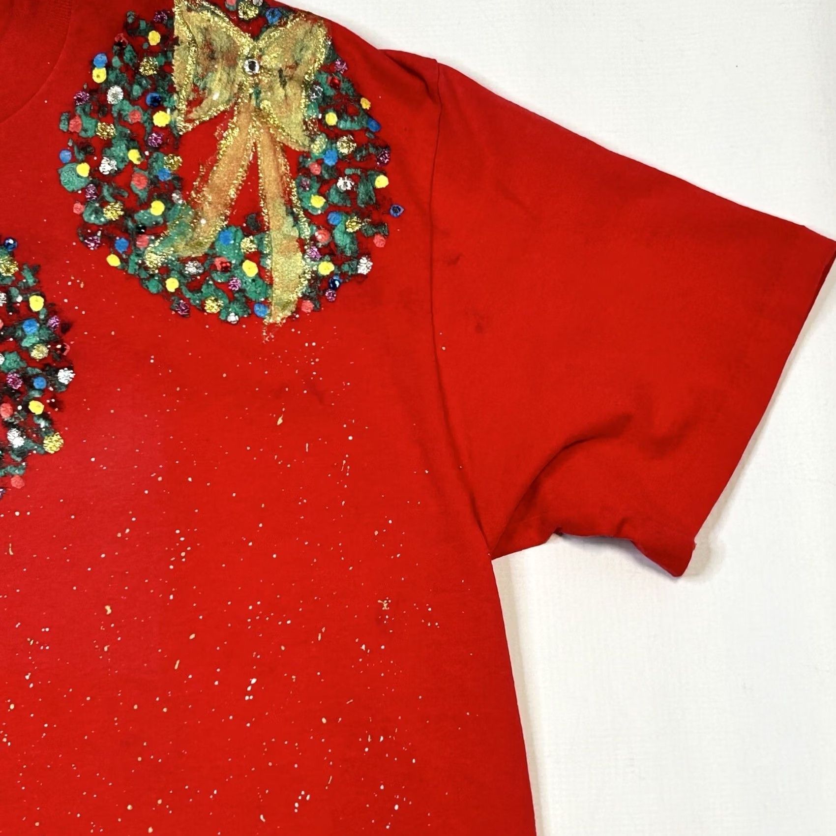 Vintage VINTAGE Hawaii Hand Painted Christmas T Shirt Splatter Bling Single Stitch XL Size XL / US 12-14 / IT 48-50 - 6 Thumbnail
