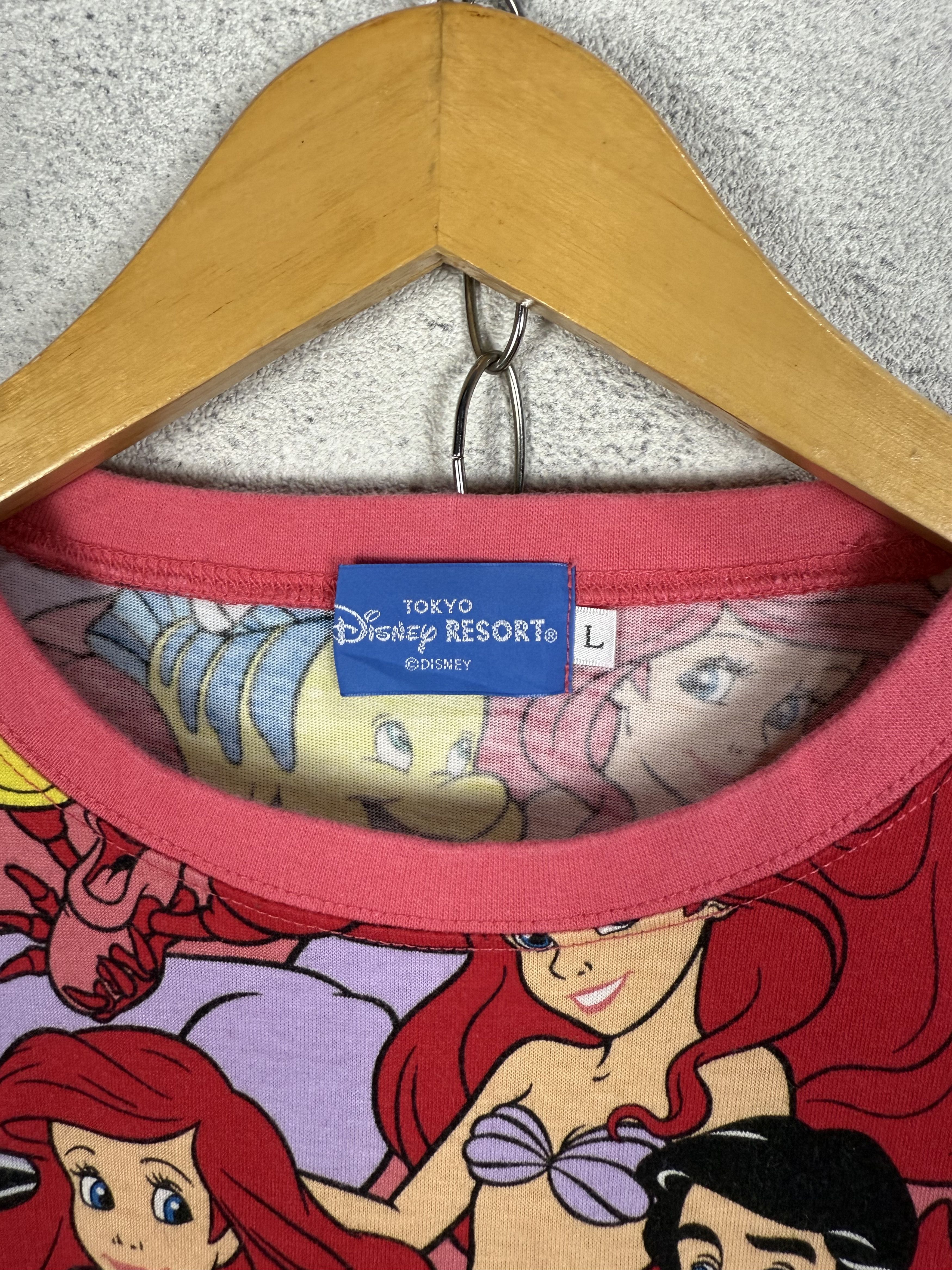 Disney Vintage Disney Over Print Shirt Mermaid Ariel Prince Eric Size M / US 6-8 / IT 42-44 - 4 Thumbnail