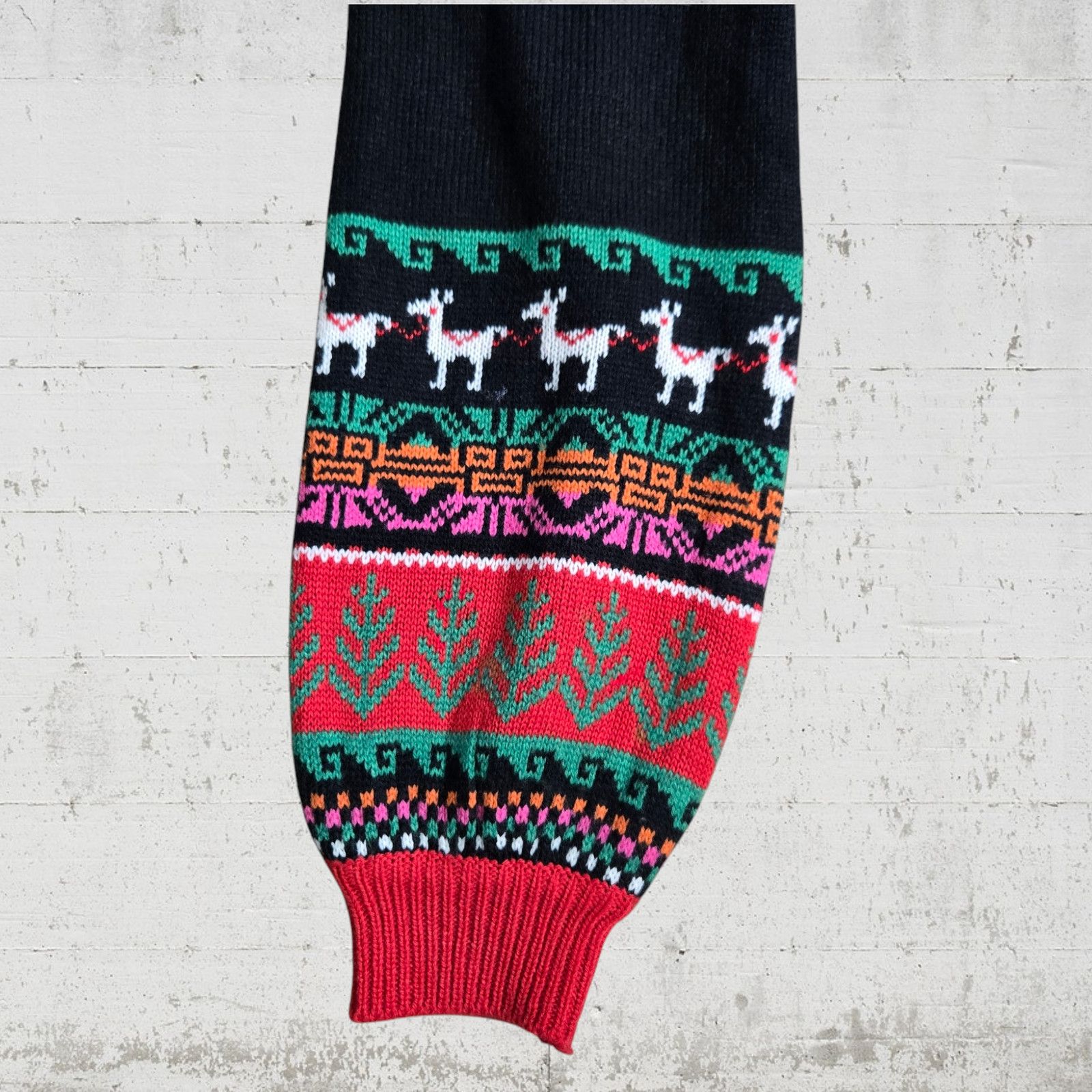 Other Black Llama Colorful Knitted Sweater Size XL Size XL / US 12-14 / IT 48-50 - 5 Thumbnail