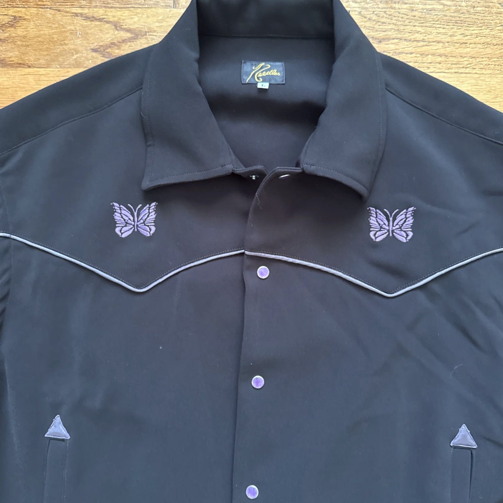 Needles VINTAGE Needles Black Piping Cowboy Jacket Size L Men Jacket Cowboy 90s? Size US L / EU 52-54 / 3 - 4 Thumbnail