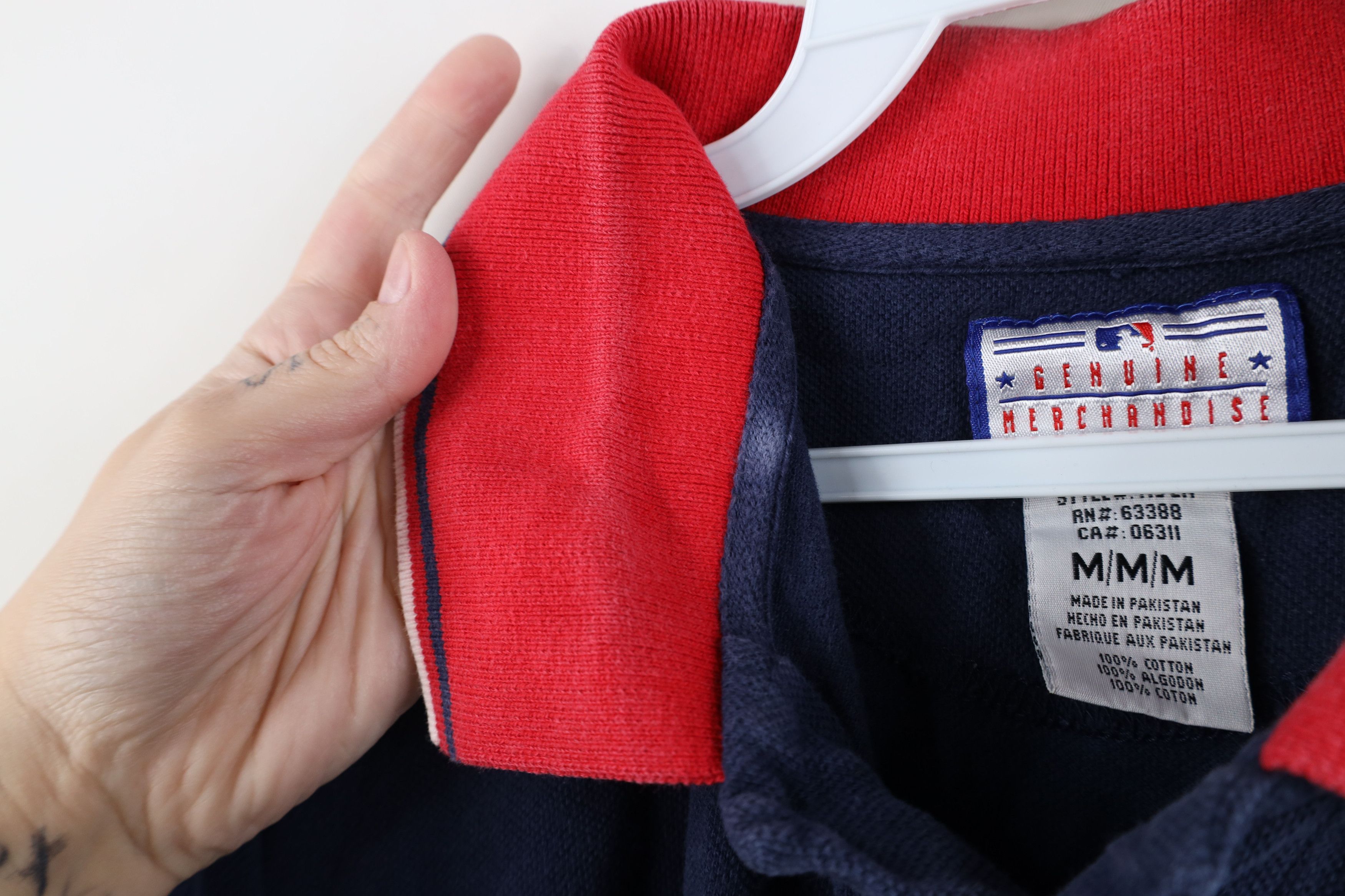 Vintage Vintage 90s Wahoo Cleveland Indians Baseball Polo Shirt Size US M / EU 48-50 / 2 - 8 Thumbnail