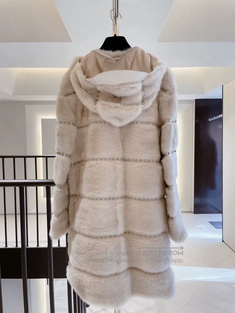 Valentino Valentino Mi-gold willow spiked hooded mink coat Size S / US 4 / IT 40 - 2 Thumbnail