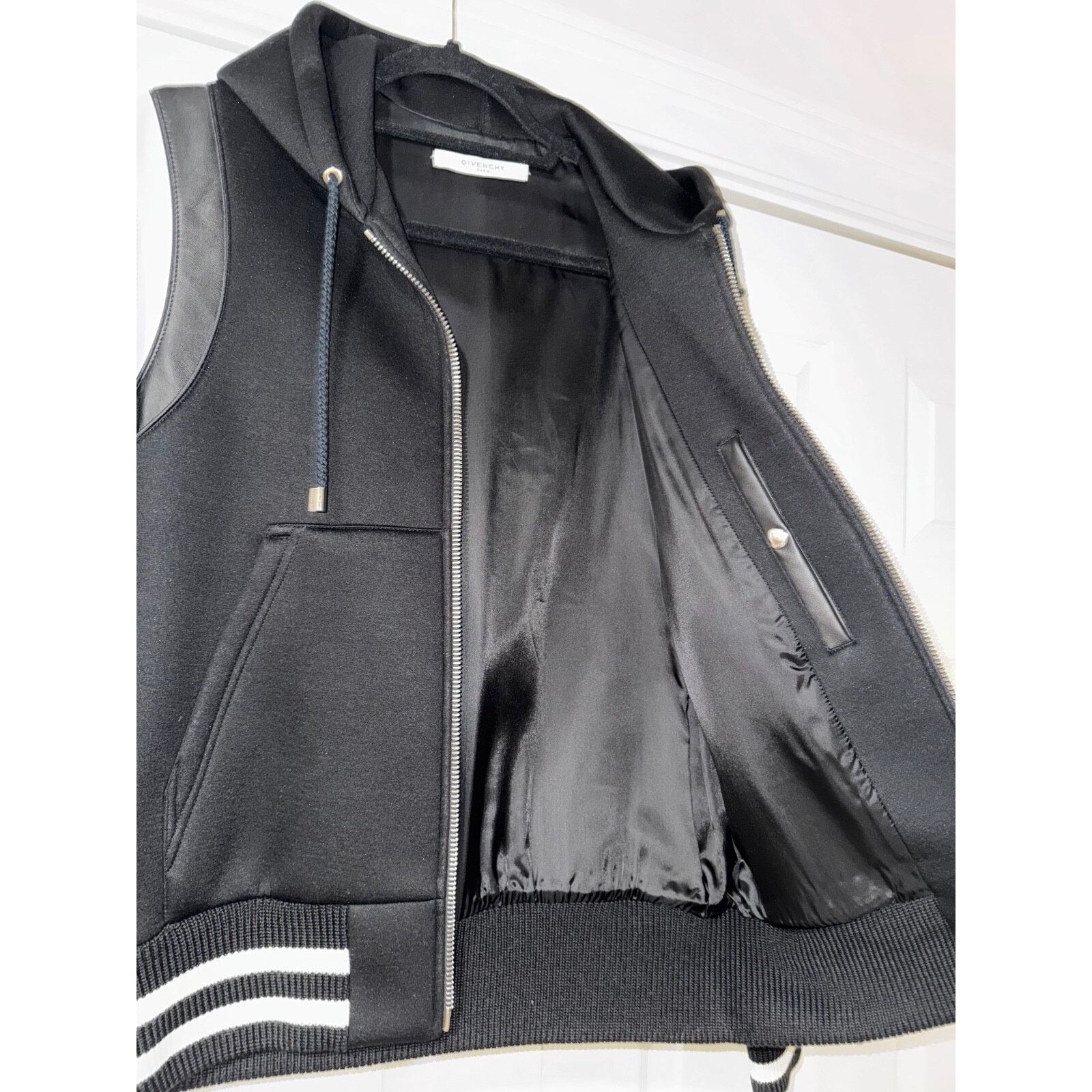 Givenchy Givenchy Neoprene Lambskin Leather Hoodie Teddy Jacket 48 Size US M / EU 48-50 / 2 - 18 Thumbnail