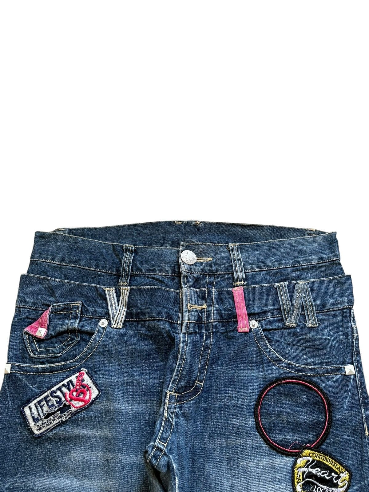 JNCO × Japanese Brand Vintage Japanese Brand Double Waist Blue Wash Baggy Jean Size US 36 / EU 52 - 4 Thumbnail