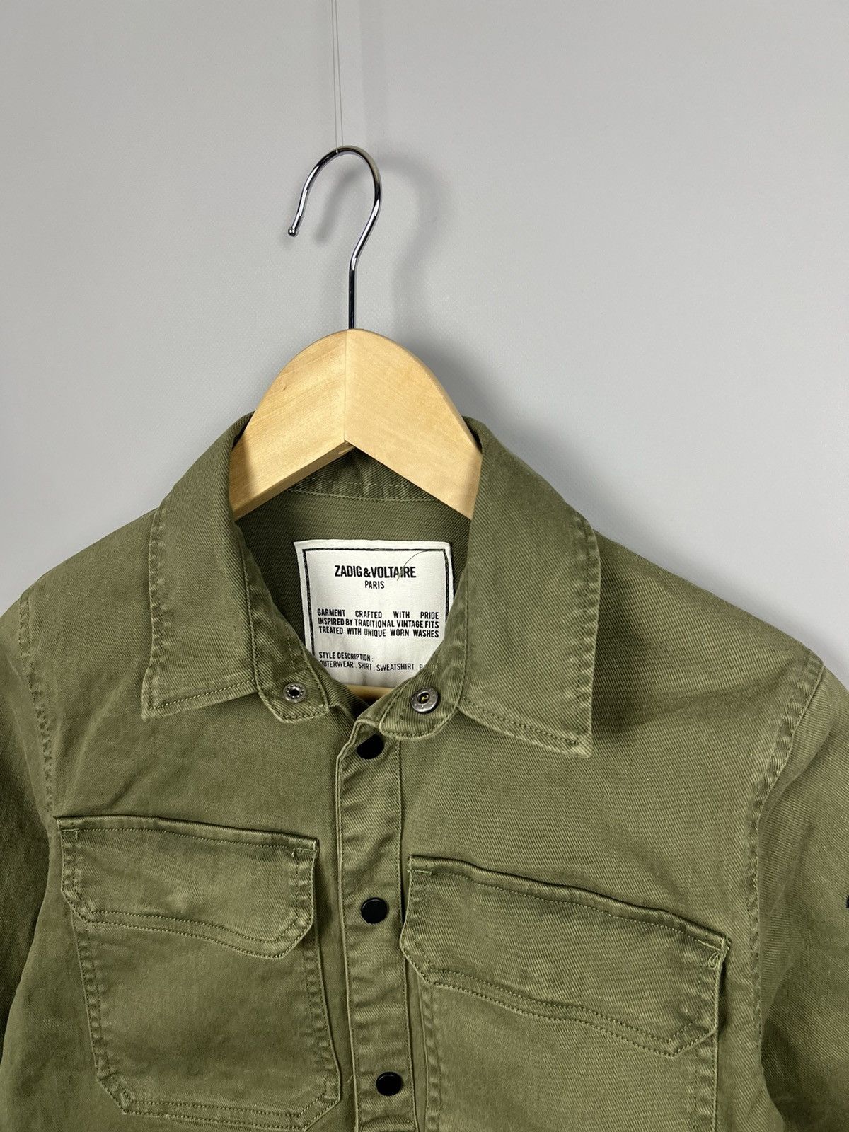 Zadig & Voltaire Zadig & Voltaire Kayak Military Jacket RARE Big Logo Army Size US XS / EU 42 / 0 - 6 Thumbnail