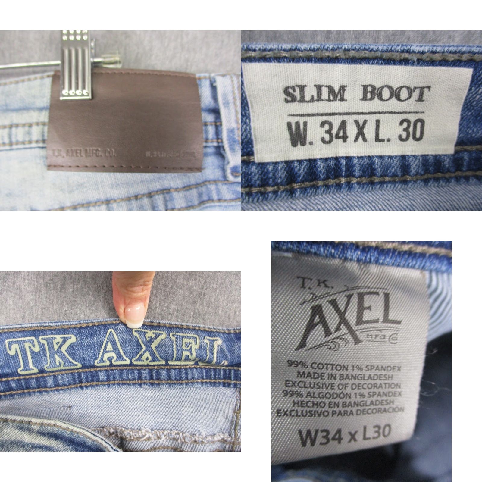 Vintage VINTAGE TK Axel Jeans 36x30 Men Bootcut Blue Distressed Denim Size US 36 / EU 52 - 8 Thumbnail