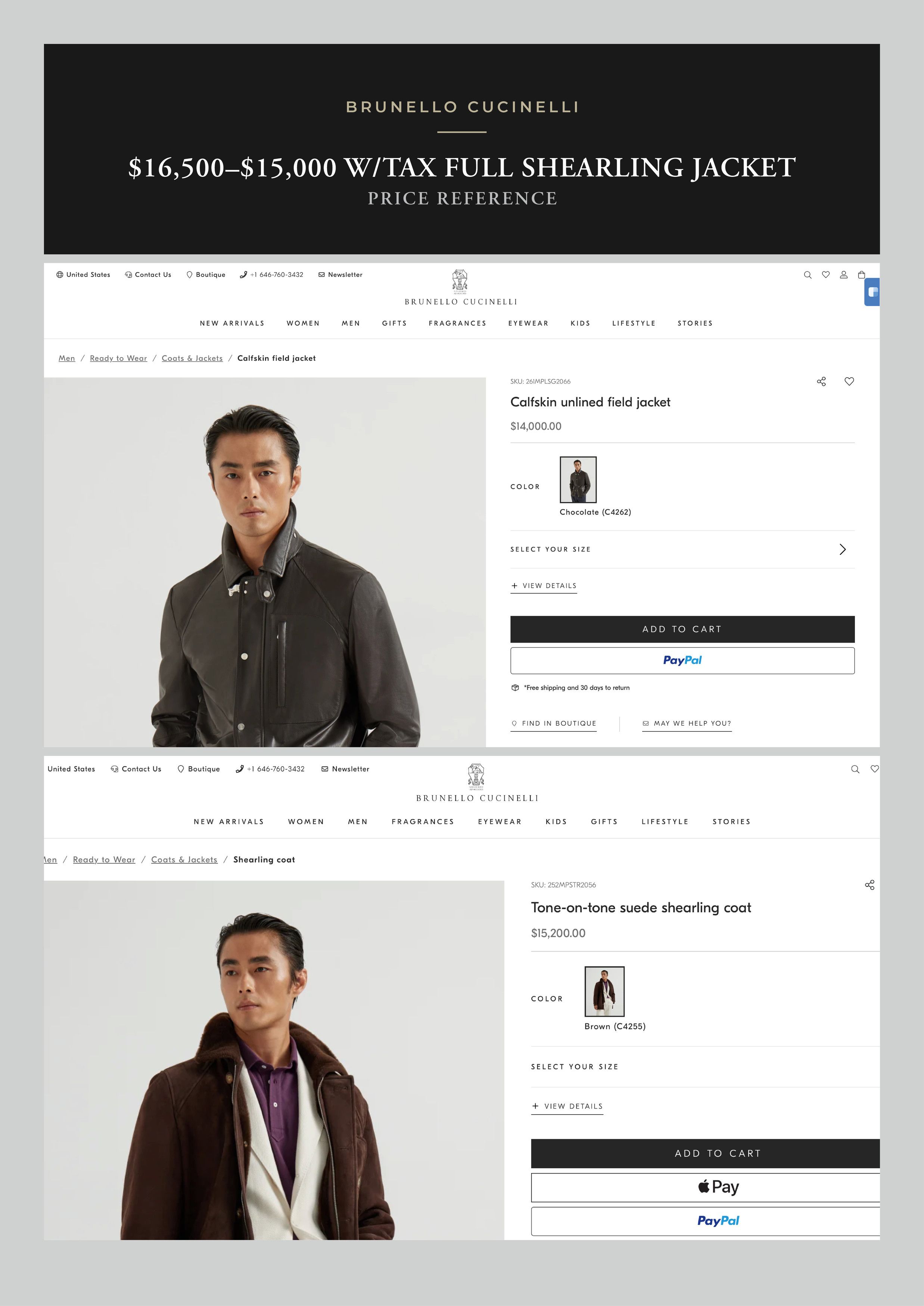 Brunello Cucinelli A Menswear Grail, Ultra-Rare $15,000 Full Shearling Jacket Size US M / EU 48-50 / 2 - 6 Thumbnail