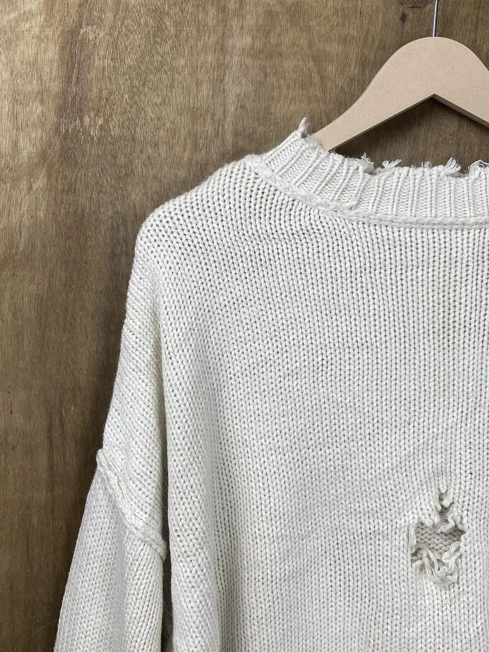 Homespun Knitwear DL Archives distressed ripped sweatshirt Knitwear #Z114 Size US M / EU 48-50 / 2 - 9 Thumbnail