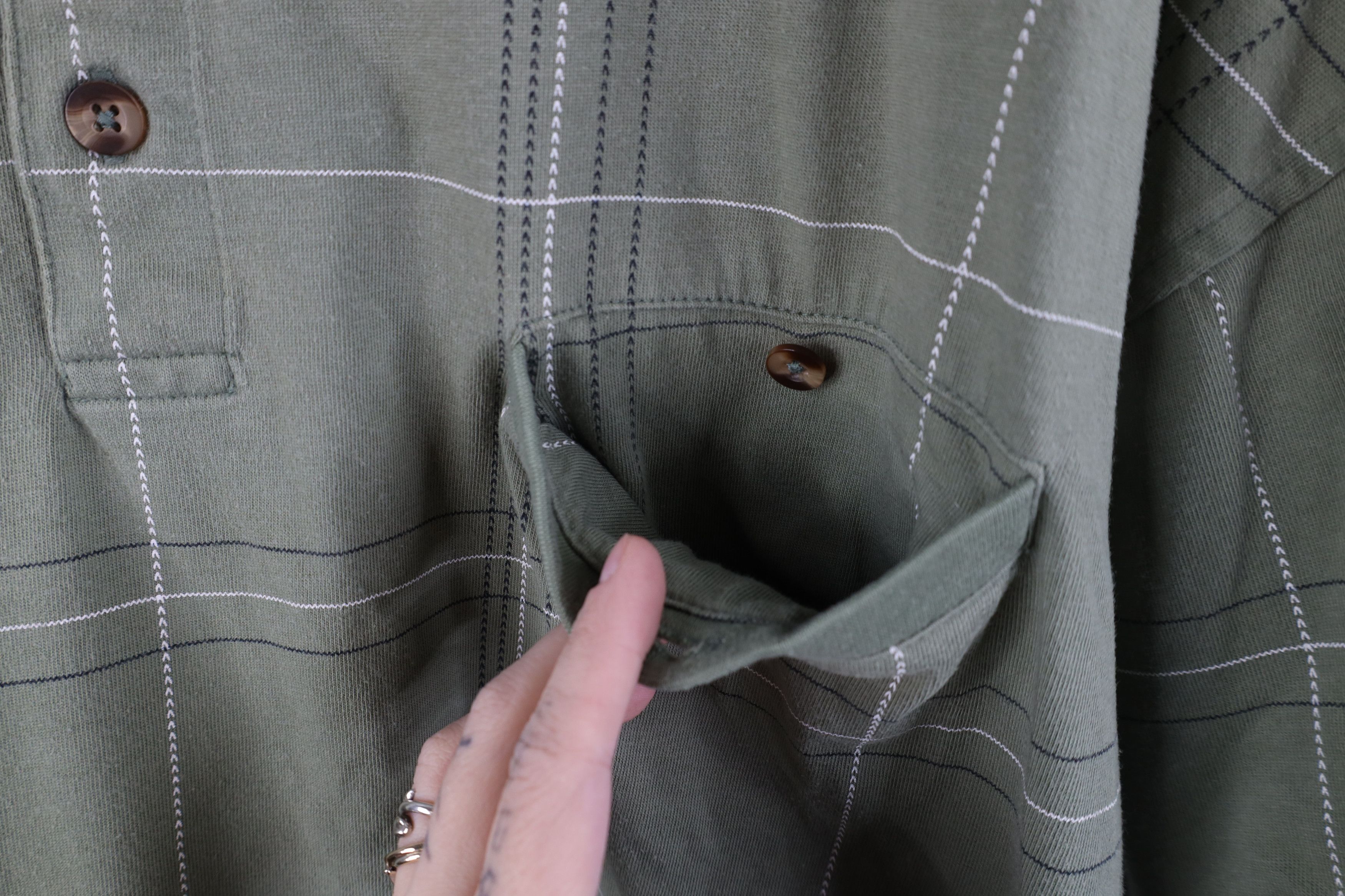 Vintage Vintage 90s Streetwear Plaid Collared Pullover Polo Shirt Size US XXL / EU 58 / 5 - 4 Thumbnail