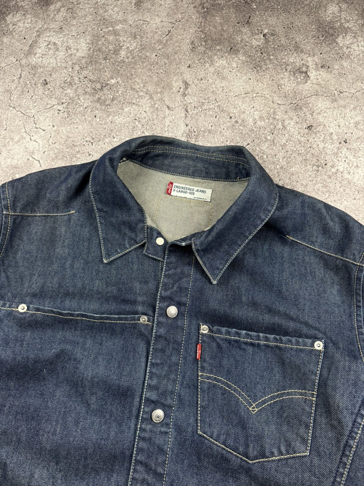 Levi's VINTAGE LEVIS BAGGY DENIM CRAZY Y2K JAPANEESE JACKET ARCHIVE Size US XL / EU 56 / 4 - 3 Thumbnail