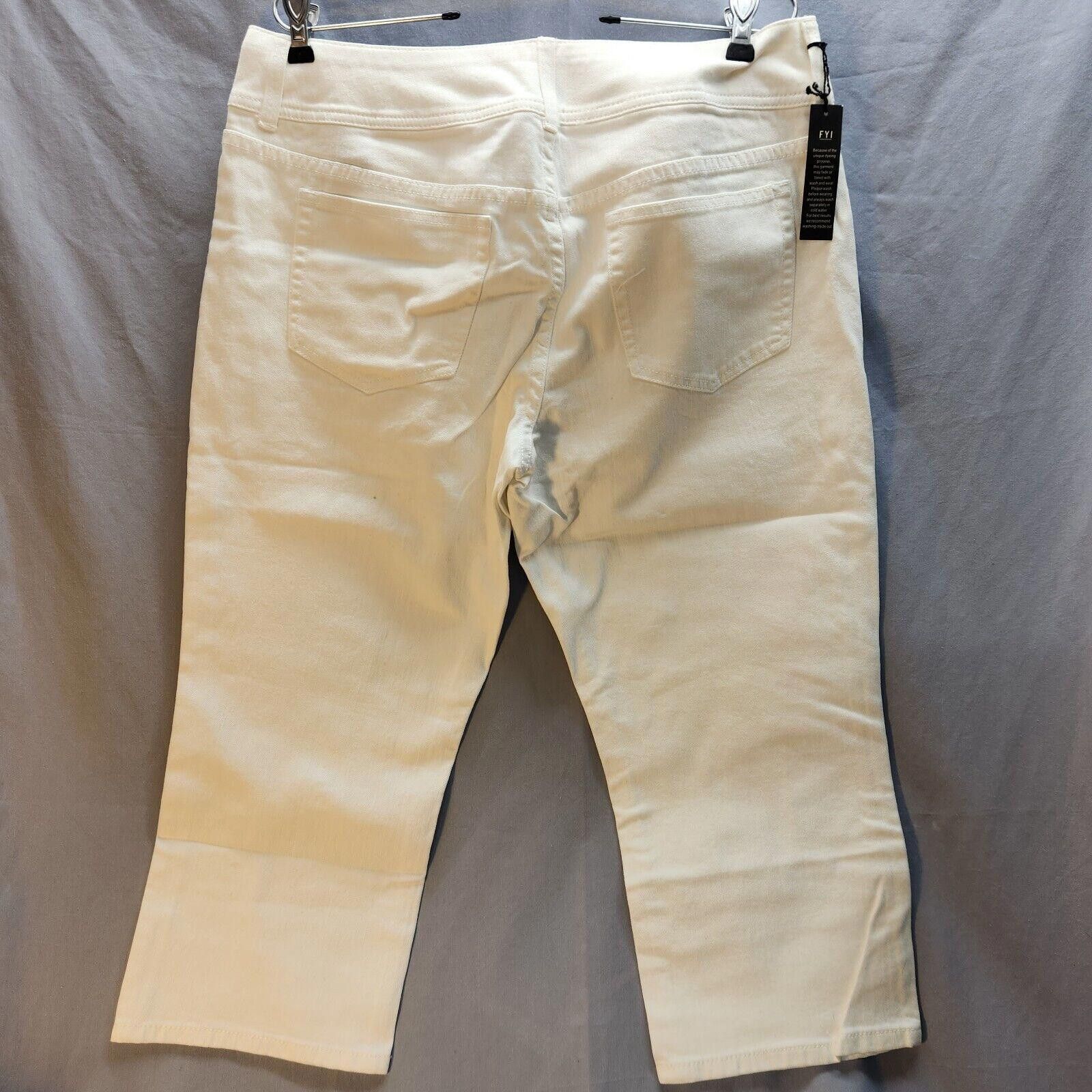 Designer New London Jean White Capri Jeans Size 14 Size 36" / US 14 / IT 50 - 6 Thumbnail