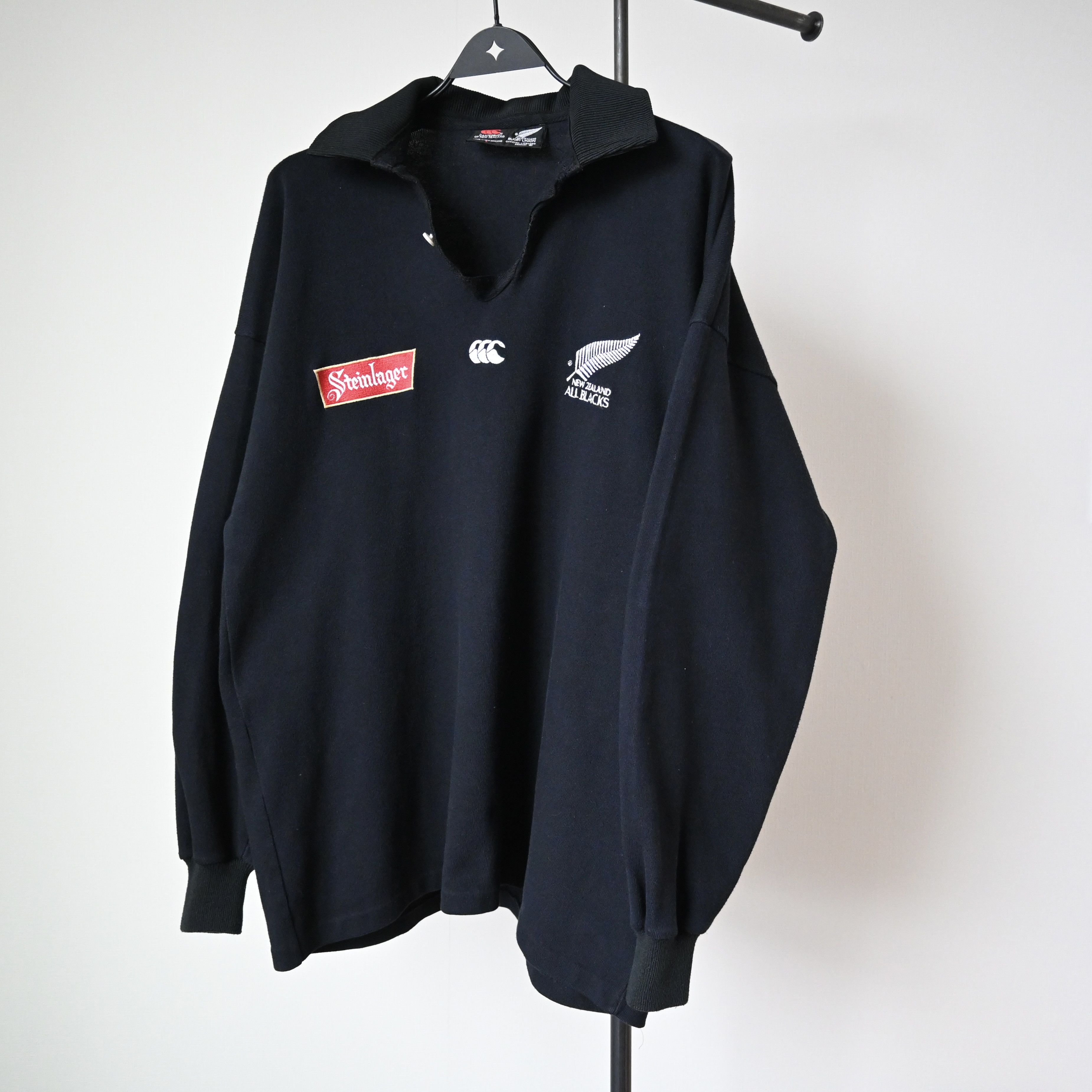 Canterbury of New Zealand VTG 1990s Canterbury of NZ rugby shirt, Steinlager Size US L / EU 52-54 / 3 - 16 Thumbnail
