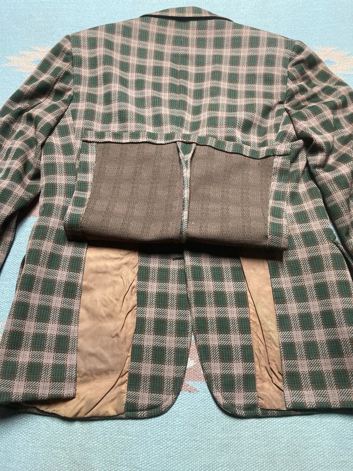 Vintage 1960s sport coat blazer Richman Brothers plaid 2 button 40R Size 40R - 10 Thumbnail