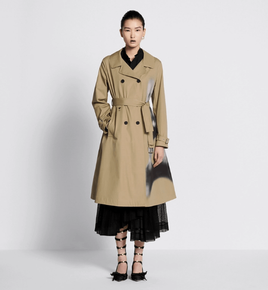 Dior o1w1db11225 427M13 Trench Coat in Beige Size S / US 4 / IT 40 - 4 Thumbnail