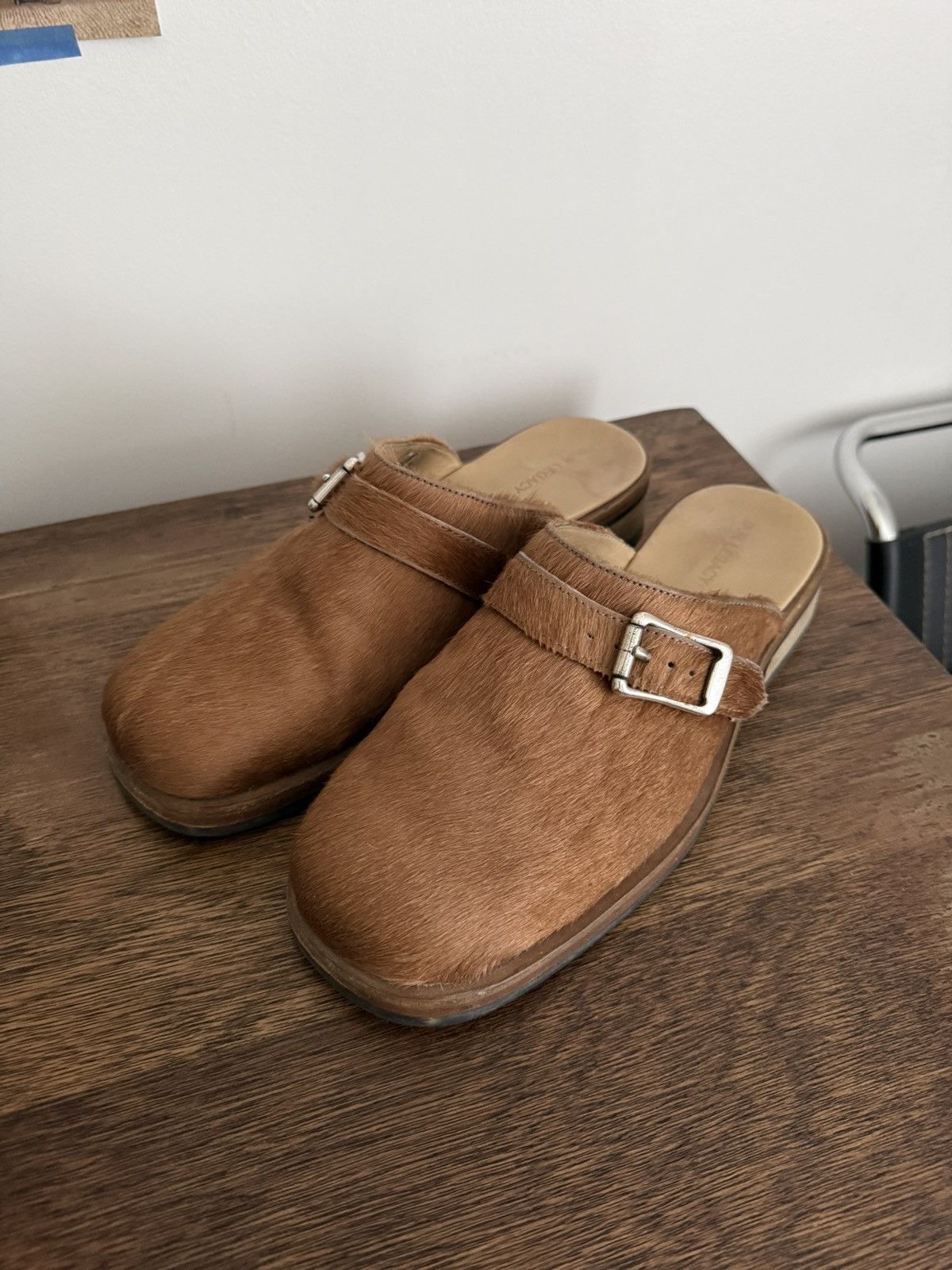 Pre-owned Our Legacy Calf-hair Camion Mule Shoes Loafer