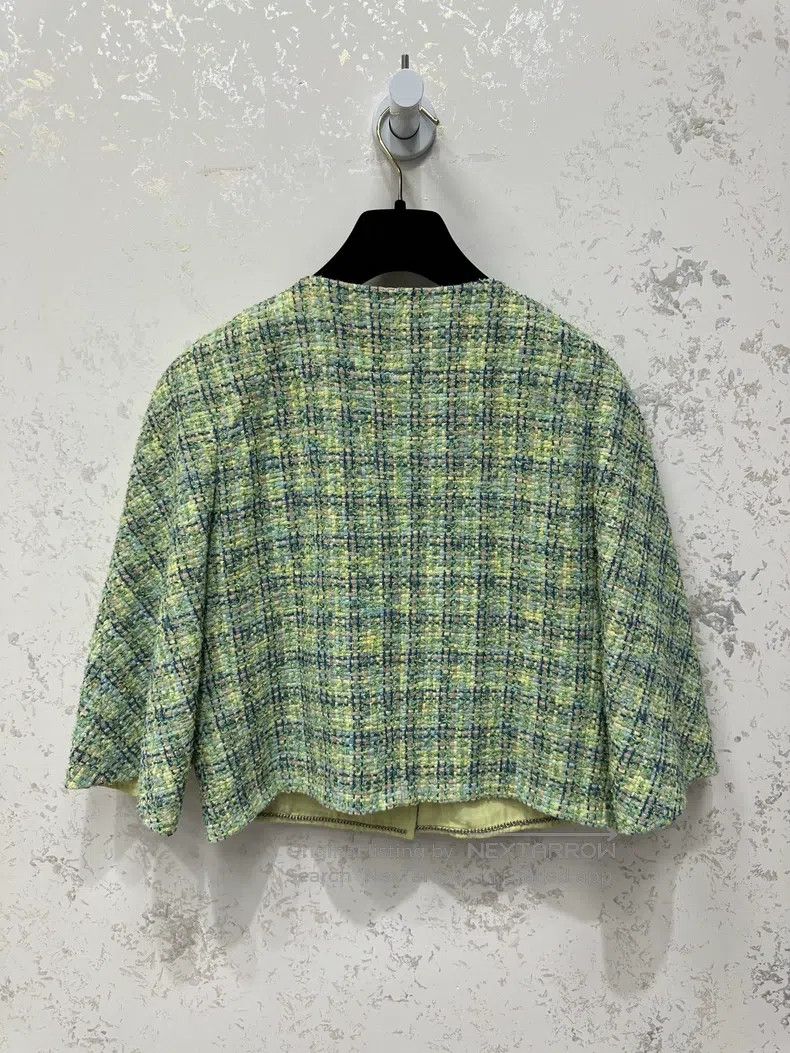 Chanel Chanel 19 Spring and Summer Preview Series Green Tweed Coa Size XS / US 0-2 / IT 36-38 - 2 Thumbnail