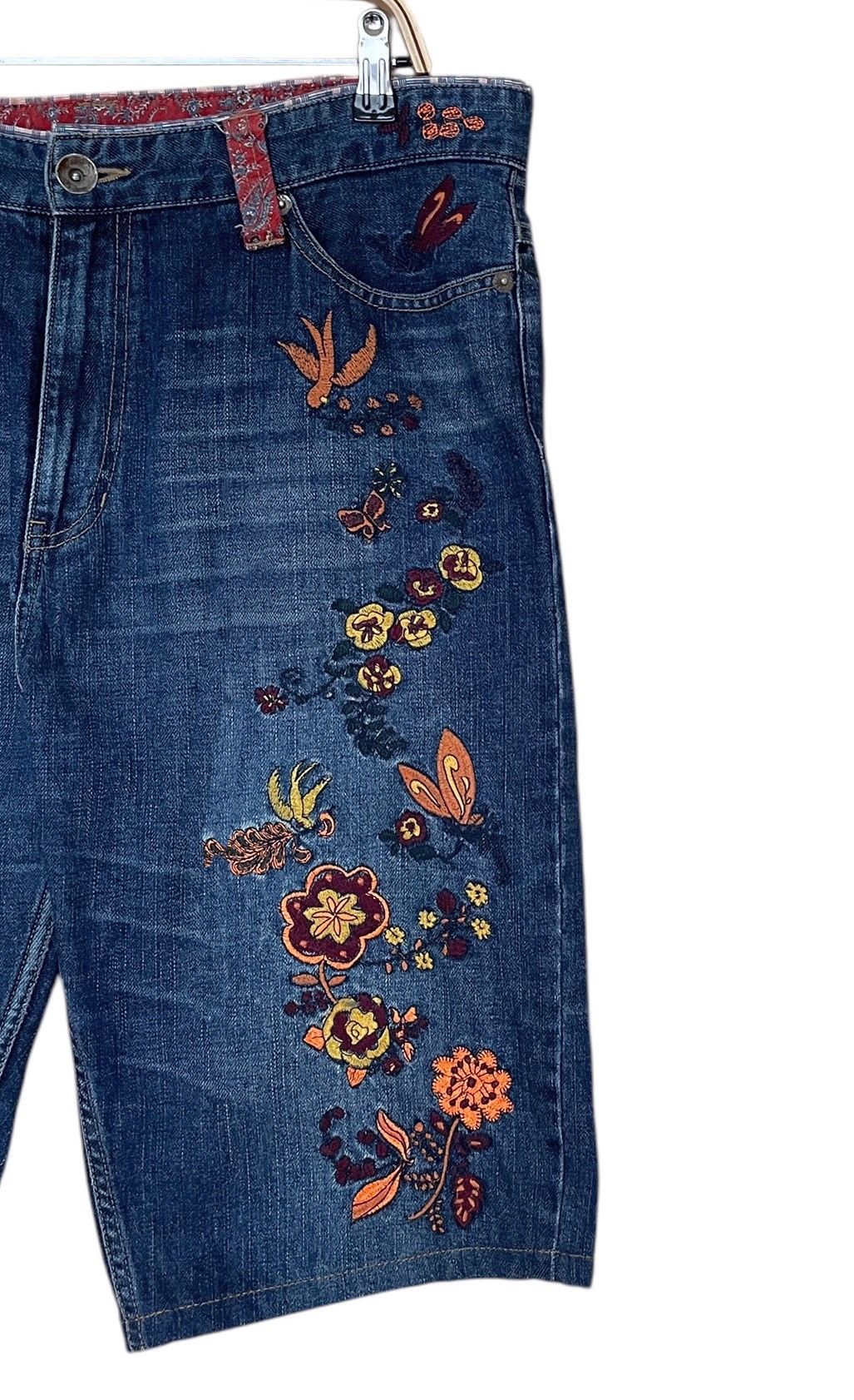 Japanese Brand × Vintage Vintage Japanese Brand Flower Patches Short Jeans 2000s Size US 26 / EU 42 - 6 Thumbnail