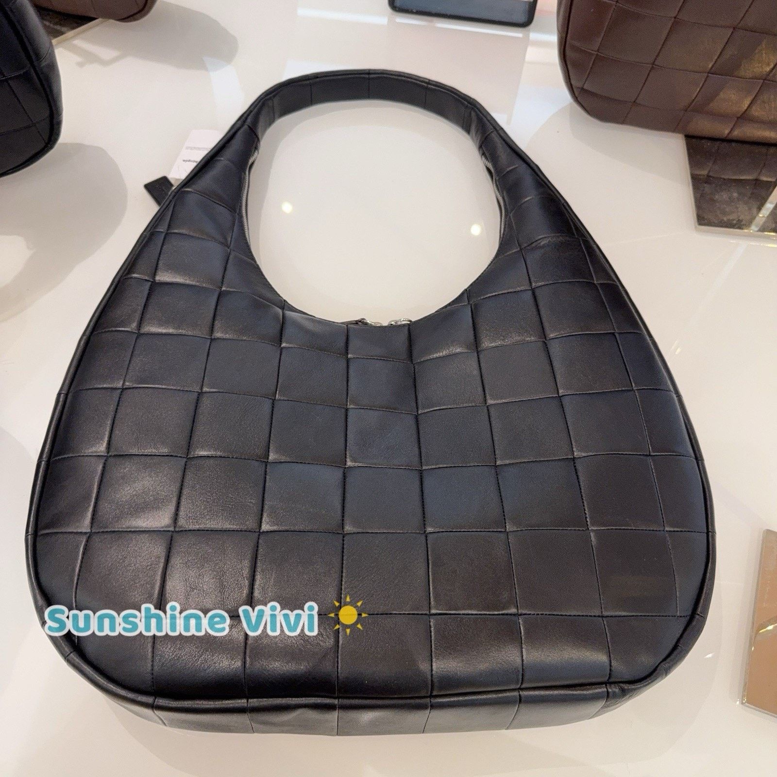 Coach NWT Coach Large Crescent Shoulder Bag Leather CCM66 black Size ONE SIZE - 3 Thumbnail
