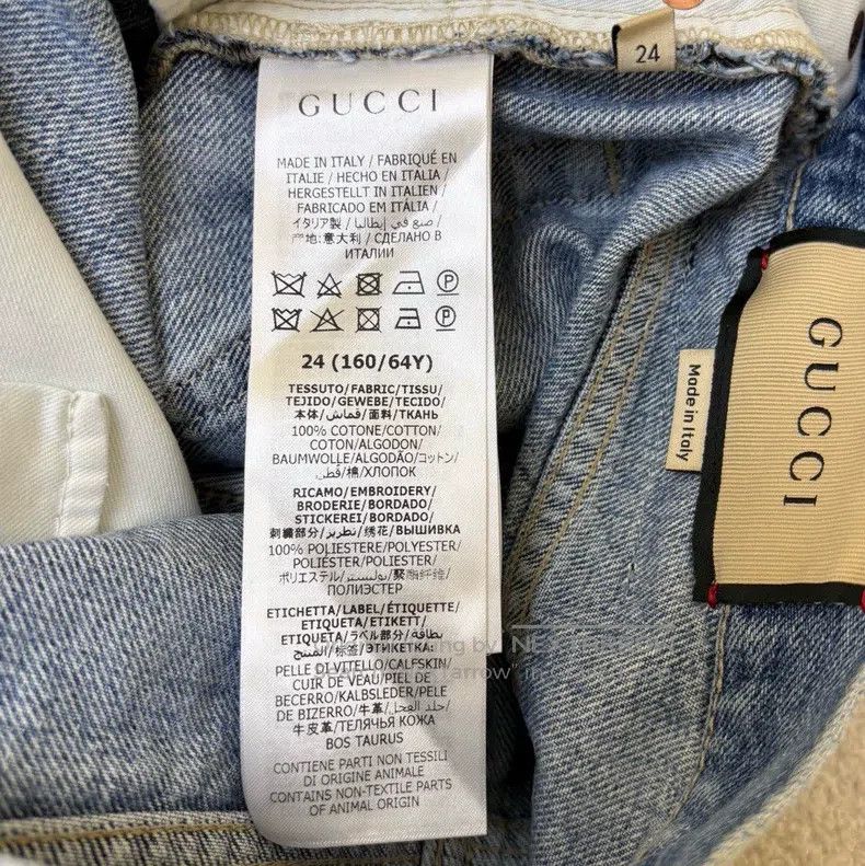 Gucci Gucci Cat Embroidery Denim Shorts Size 40" / US 18 - 4 Thumbnail