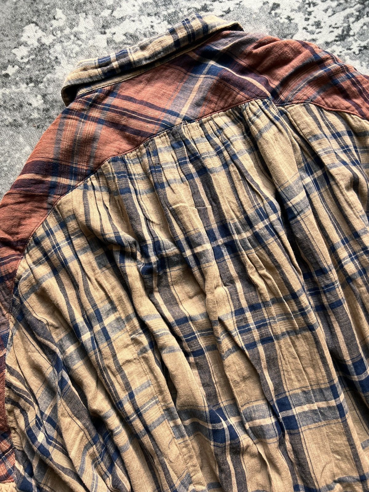 Kapital Kapital Checkered Poncho Button Up Shirt Size US S / EU 44-46 / 1 - 11 Thumbnail