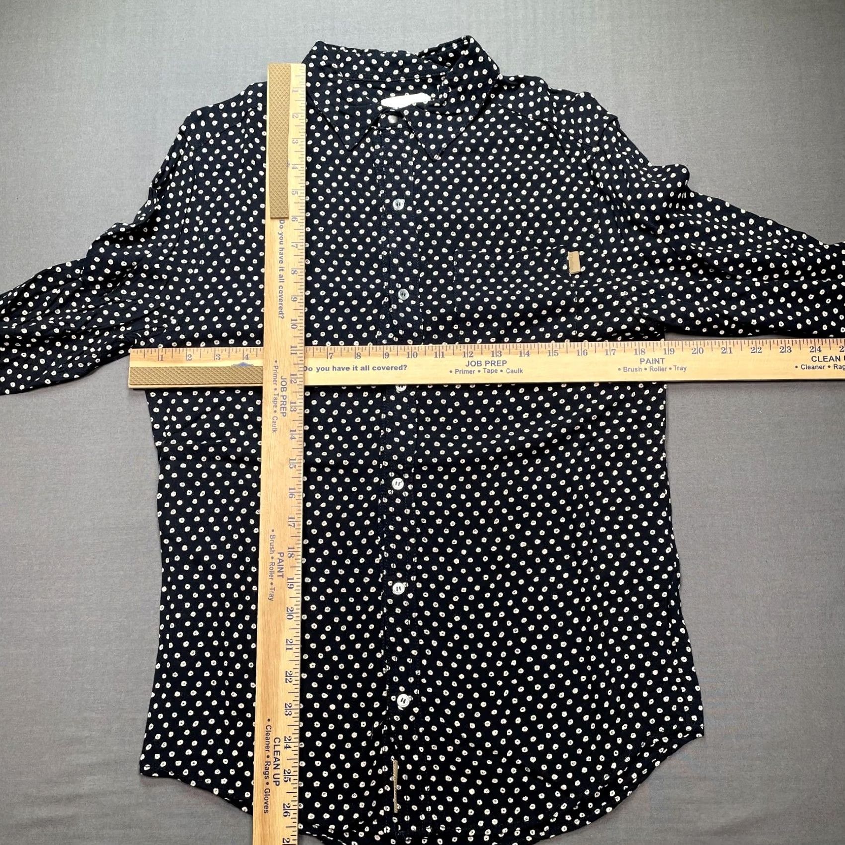 Rhythm Rhythm Shirt Mens M black Dot Long Sleeve Button Up Cotton Print Size US M / EU 48-50 / 2 - 4 Thumbnail