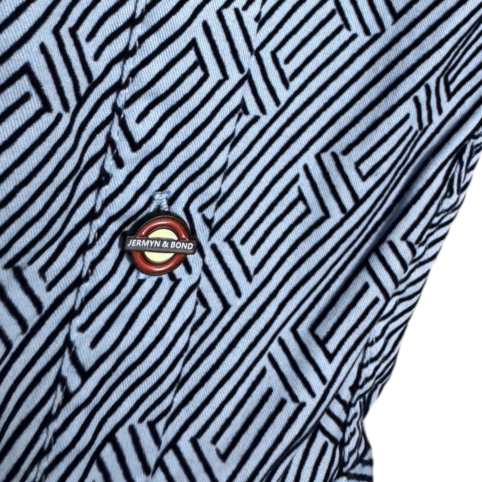 Other JERMYN & BOND Luxury Designer Blue Casual Dress Shirt Medium Size US M / EU 48-50 / 2 - 5 Thumbnail