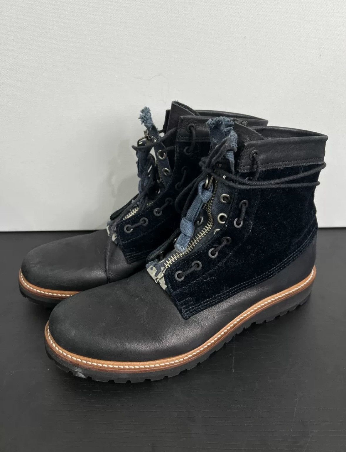 UNDERCOVER 06aw フロッキーレザーブーツ 6-7-81 UC2B9F04 | UNDERCOVER Kanazawa
