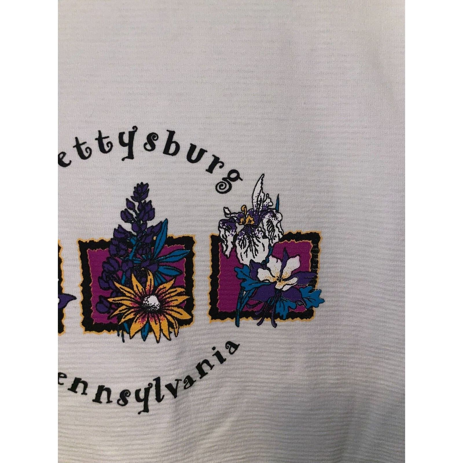 Vintage Vintage Gettysburg Pennsylvania Floral Striped White Shirt Size US XL / EU 56 / 4 - 5 Thumbnail