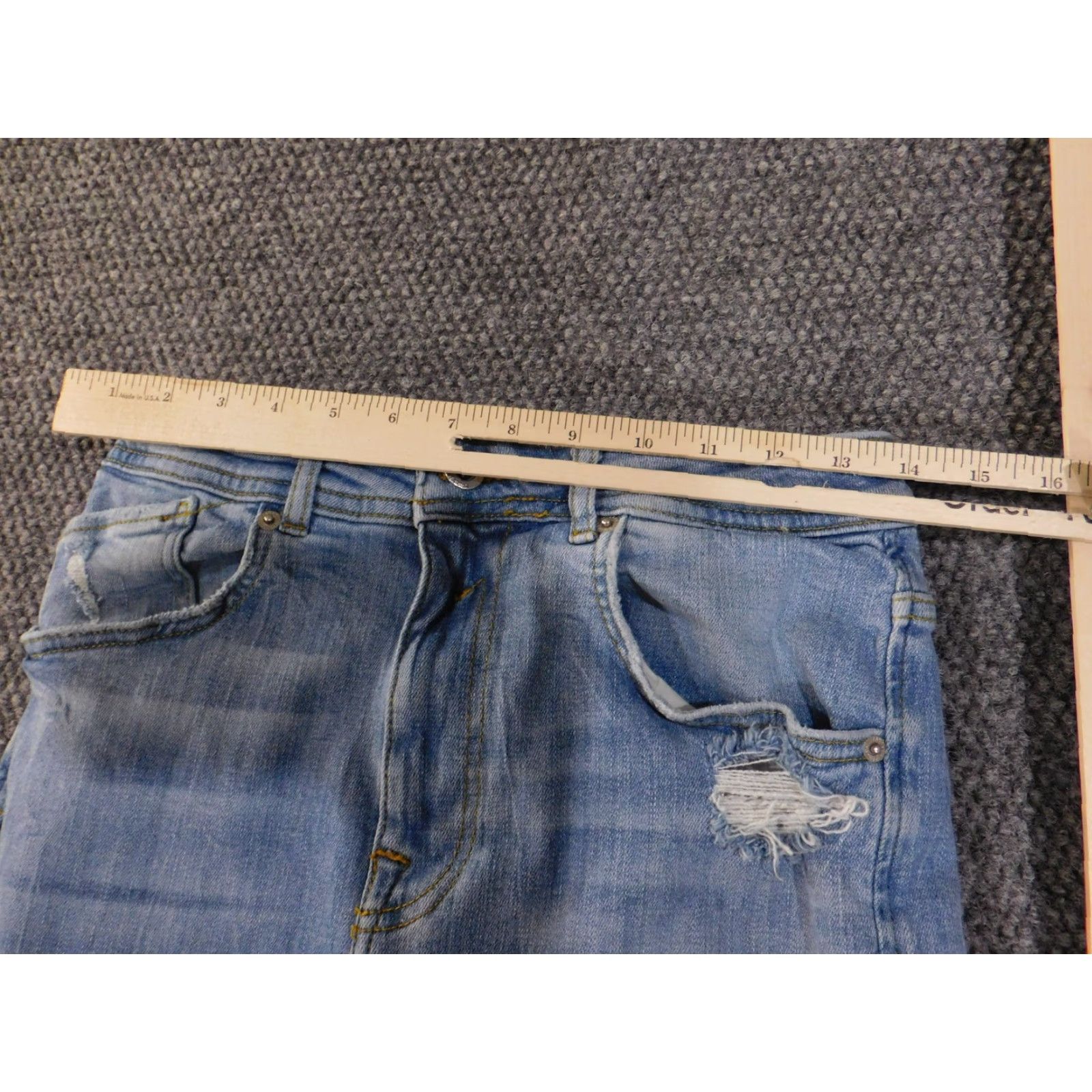 Zara Zara Jeans Womens 30 Distressed Light Wash Skinny Denim Blue Made Turkey Jeans Size 30" / US 8 / IT 44 - 4 Thumbnail