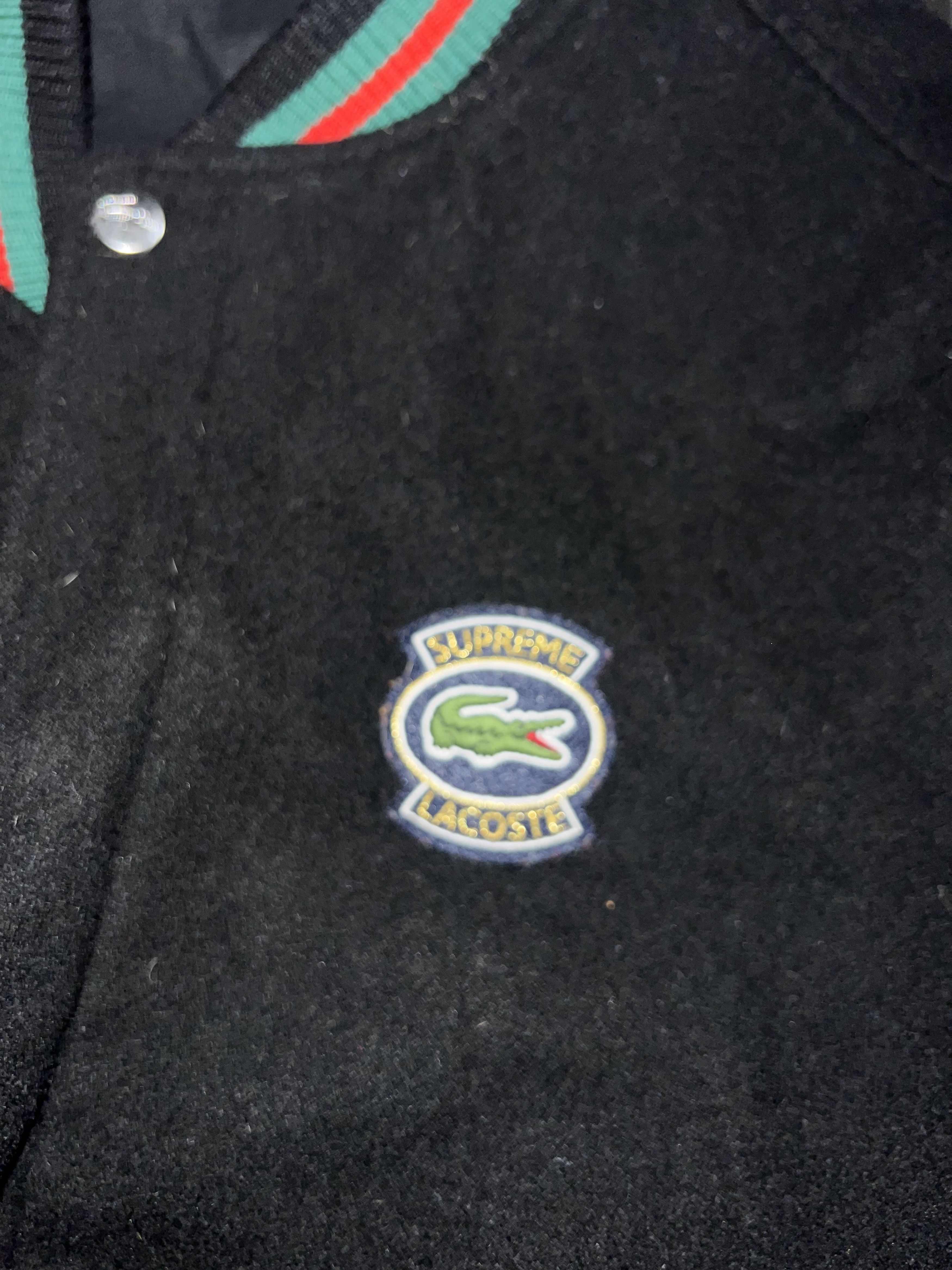Lacoste × Supreme Supreme Lacoste Wool Varsity Jacket Size US M / EU 48-50 / 2 - 5 Thumbnail