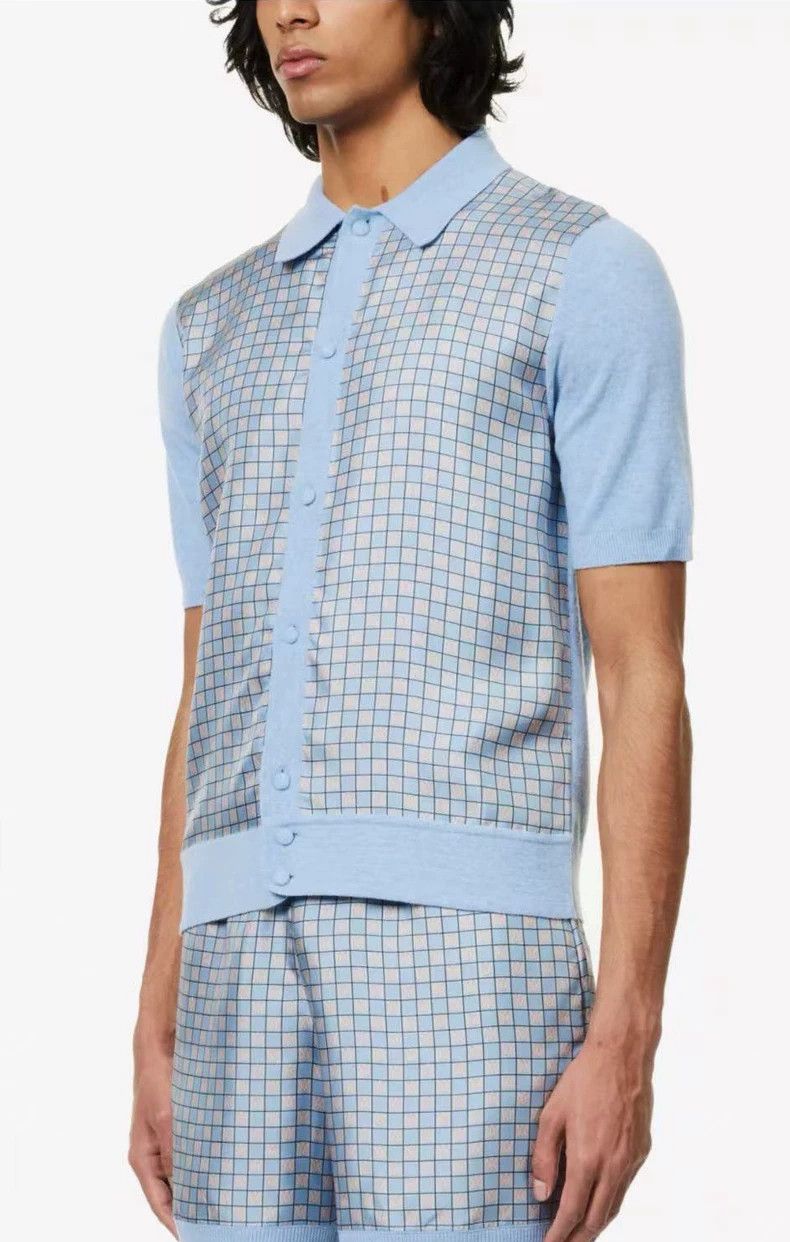 Amiri AmiriSilk Woven Combo Polo 2503-Nextarrow Size US S / EU 44-46 / 1 - 8 Thumbnail