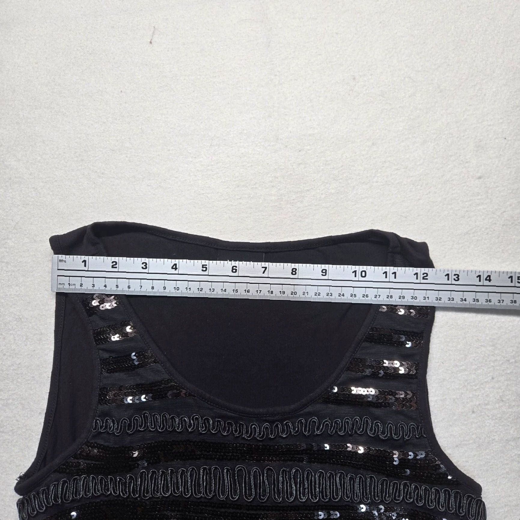 Vintage Vila Shirt Tank Top Sleeveless Adult XS Black Women XS Vila Shimmer Solid Black Tank Top Shirt Sleeveless Adult Women's XS Extra Small Size XS / US 0-2 / IT 36-38 - 4 Thumbnail