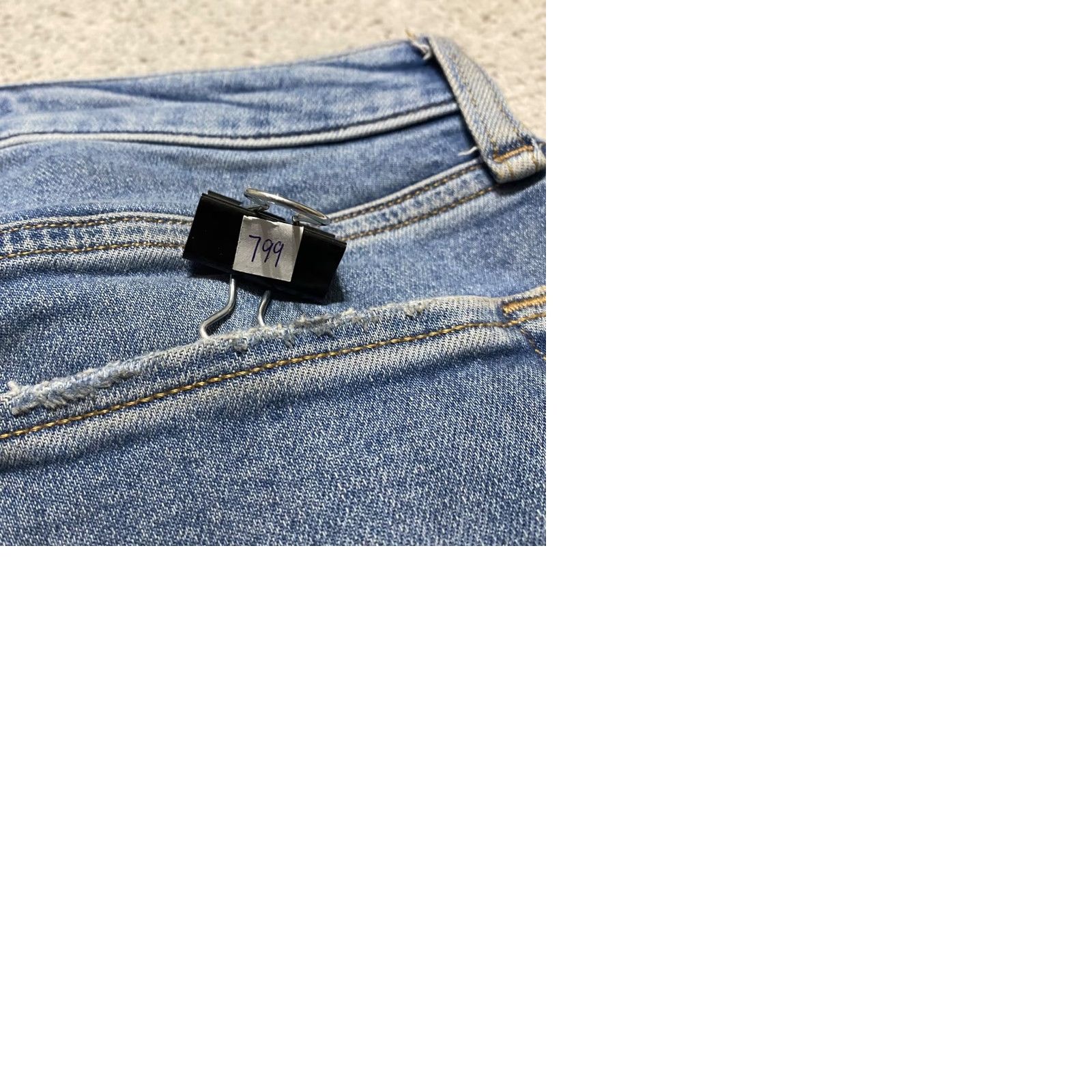 Abercrombie & Fitch Abercrombie & Fitch Jeans Womens 29 Blue Denim High Rise Skinny Distressed Cotton Blend Stretch Regular 5-Pocket Mens Womens Size 29" - 9 Thumbnail
