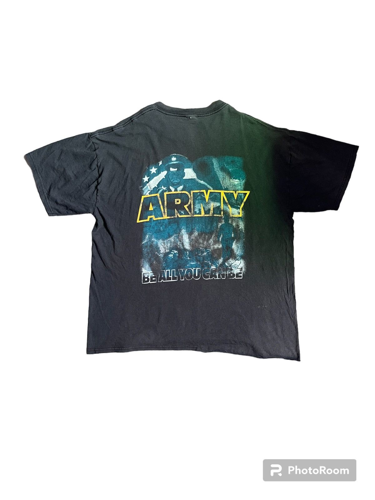 image of 3Rd Army x Army Of Me Vintage Army T-Shirt in Black, Men's (Size XL)