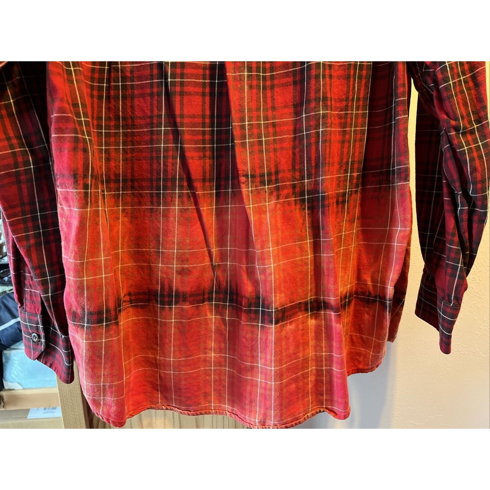 Pendleton Pendleton Mens L Red Plaid LS pima cotton merino wool shirt Size US L / EU 52-54 / 3 - 19 Thumbnail