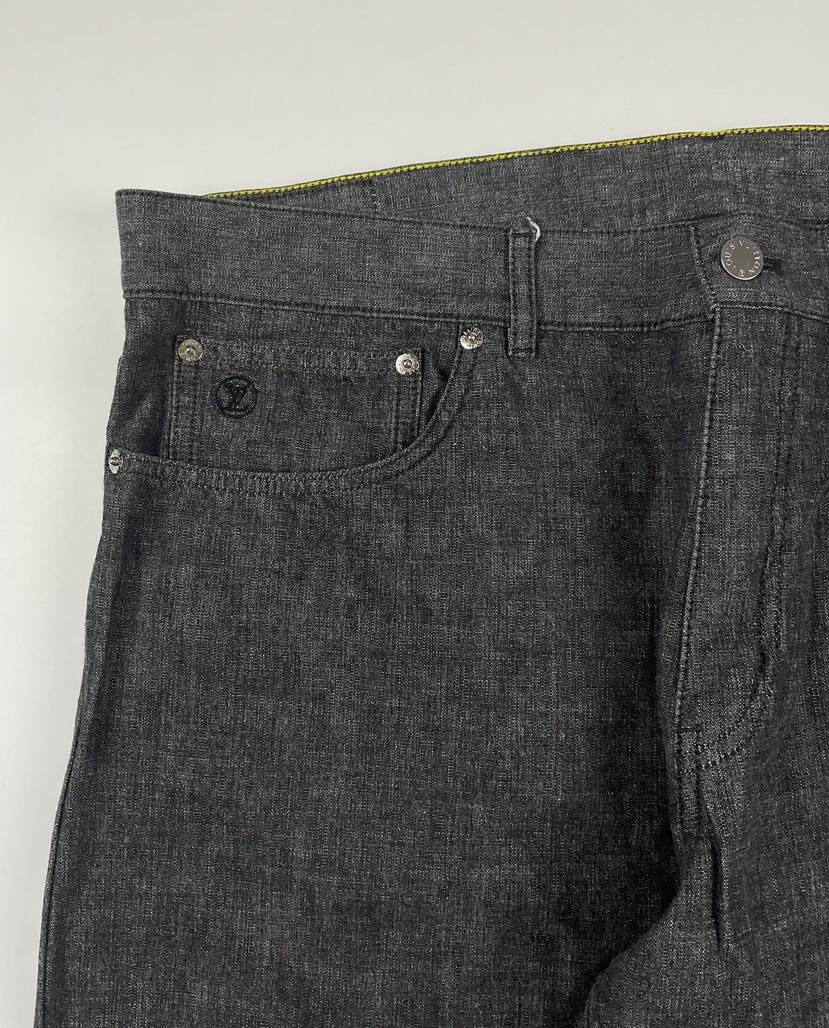 Louis Vuitton Louis Vuitton Leather Patch Regular Jeans Size US 38 / EU 54 - 4 Thumbnail