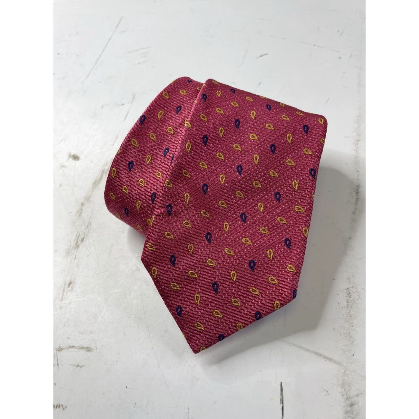 Eton ETON Pink Geometric Silk Tie Designer Made In Italy Neck Tie - Silk, Geometric, Pink, Italy, Classic Length, Mens, Tie Size ONE SIZE - 2 Thumbnail