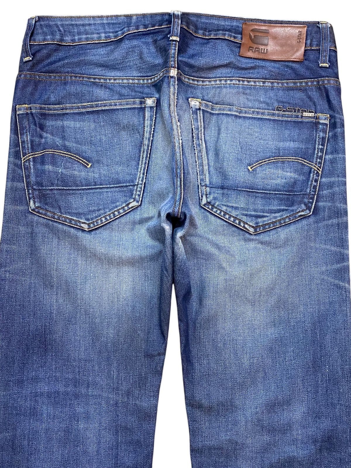 Raw State Vintage G Star Raw Blue Wash Distressed Slim Jeans Size US 36 / EU 52 - 4 Thumbnail