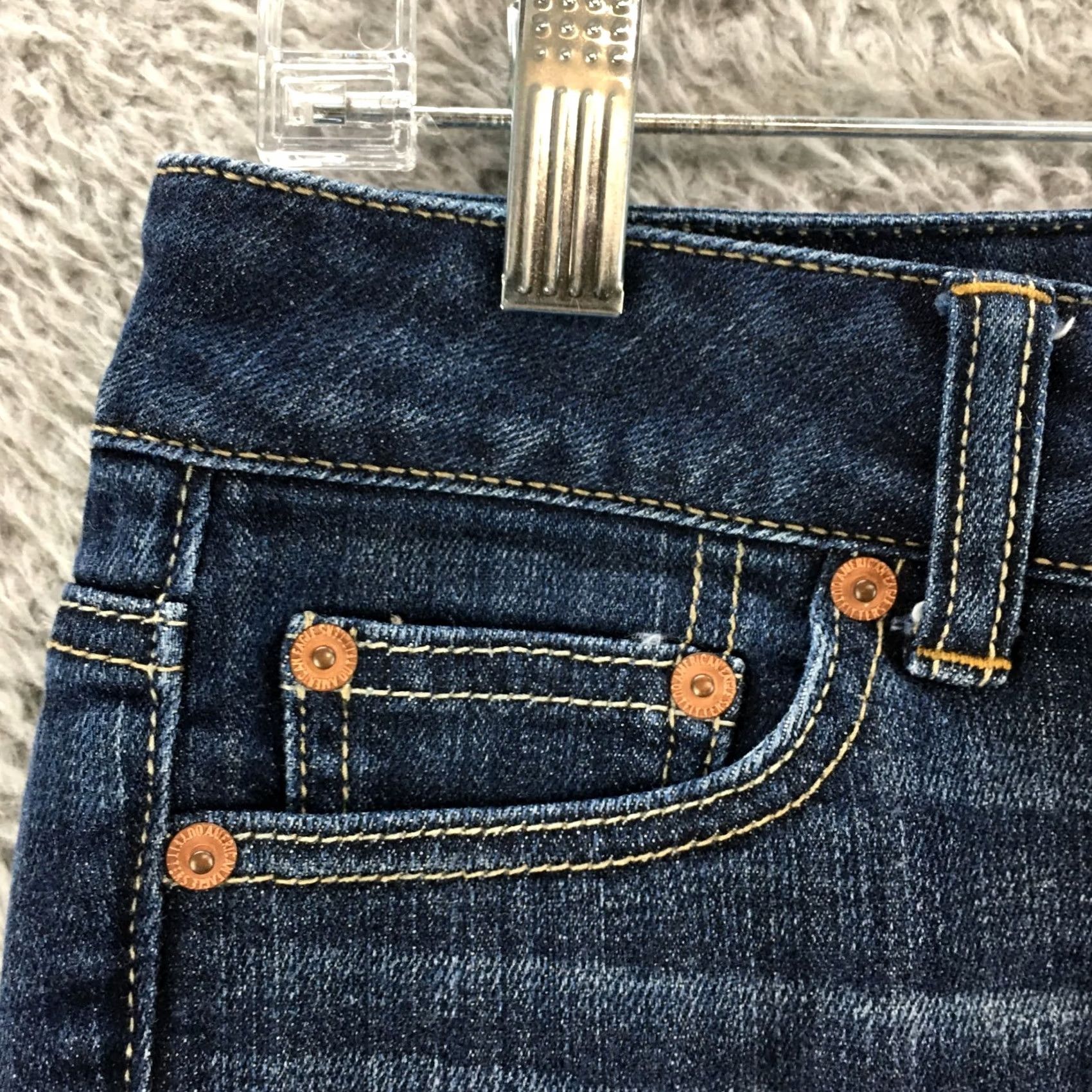 American Eagle Outfitters American Eagle Outfitters Cut Off Shorts Womens 2 Blue Denim Low Rise Zip Fly Size 30" / US 8 / IT 44 - 2 Thumbnail