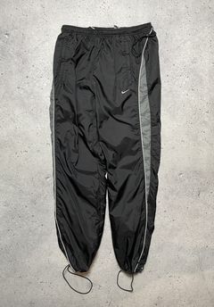 nike track pants vintage swoosh black nylon size 2XL XXL