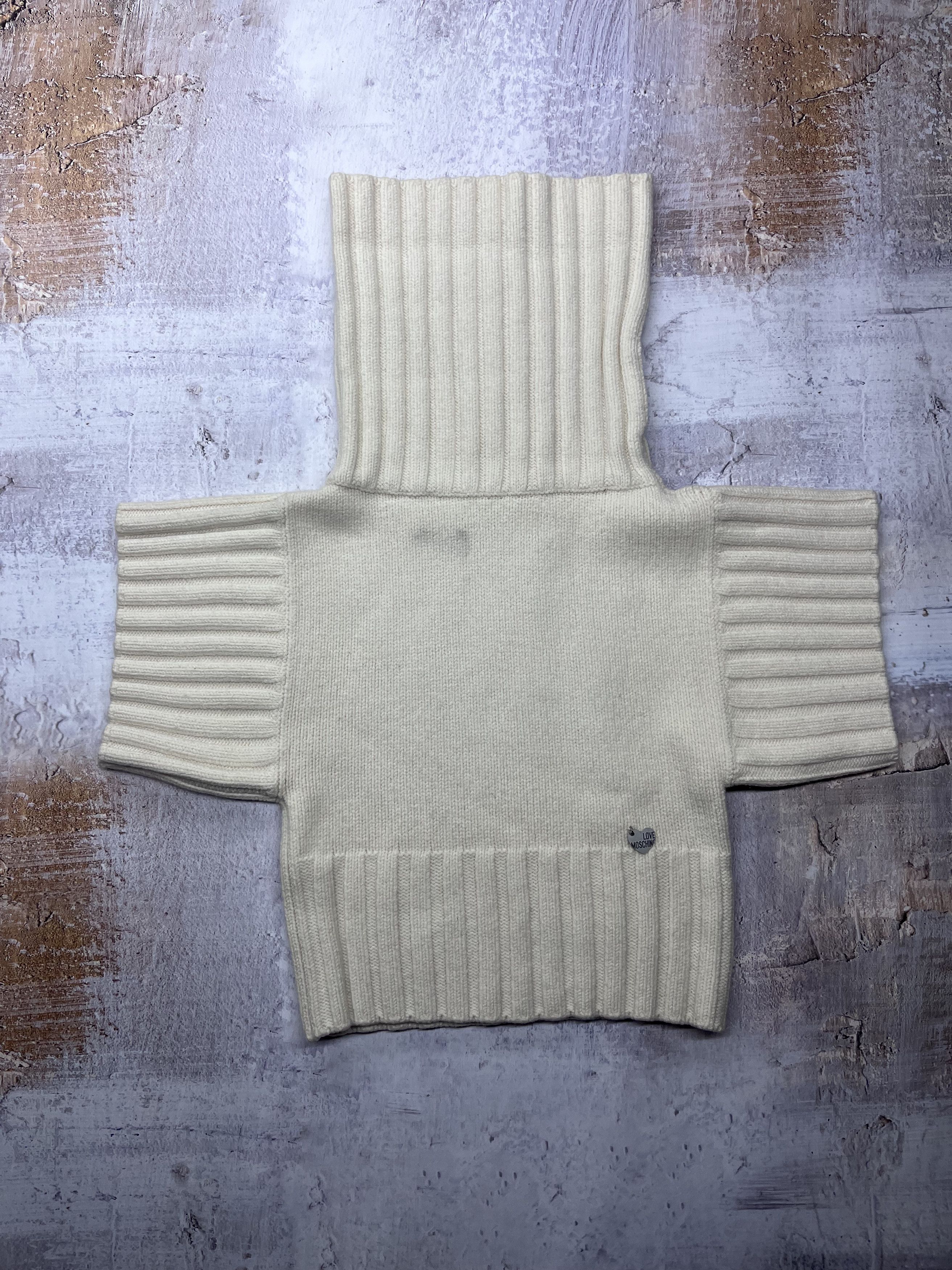 Vintage Crop Knitted Sweater Love Moschino Women’s Size S