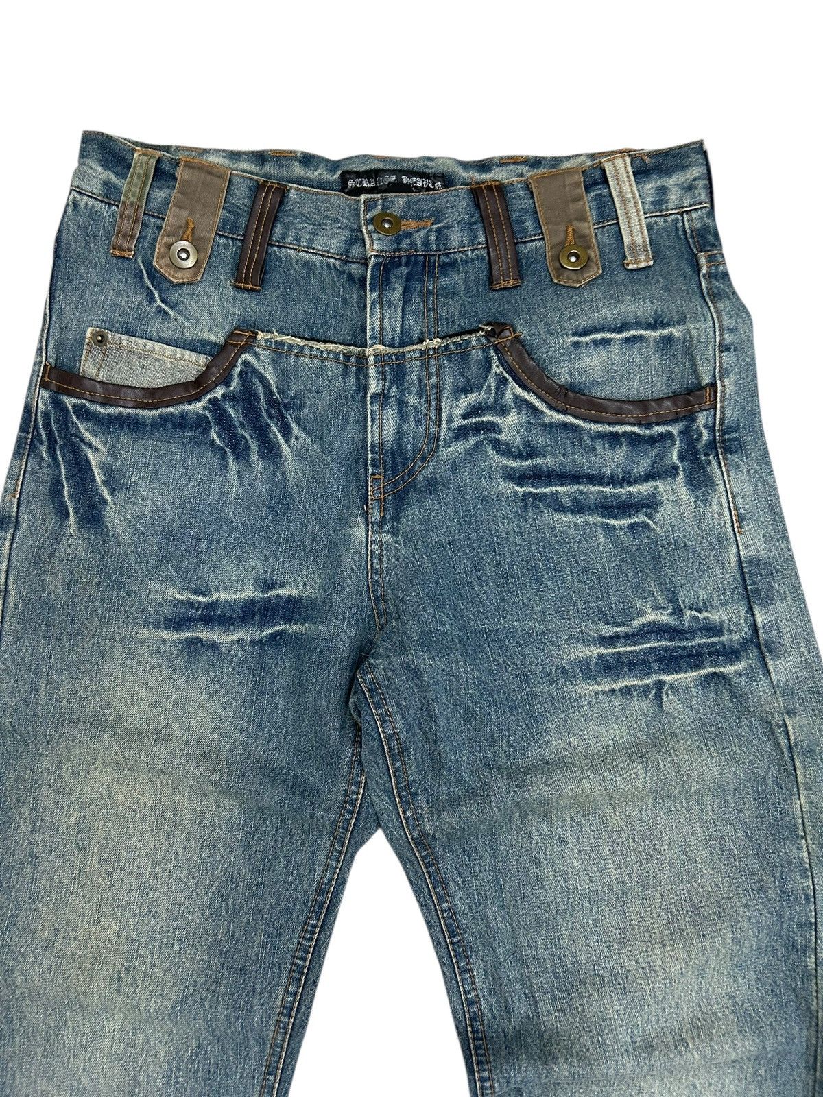 GOSTAR DE FUGA Strange Heaven Double Waist Clawn Mark Whisker Light Washed Size US 30 / EU 46 - 9 Thumbnail